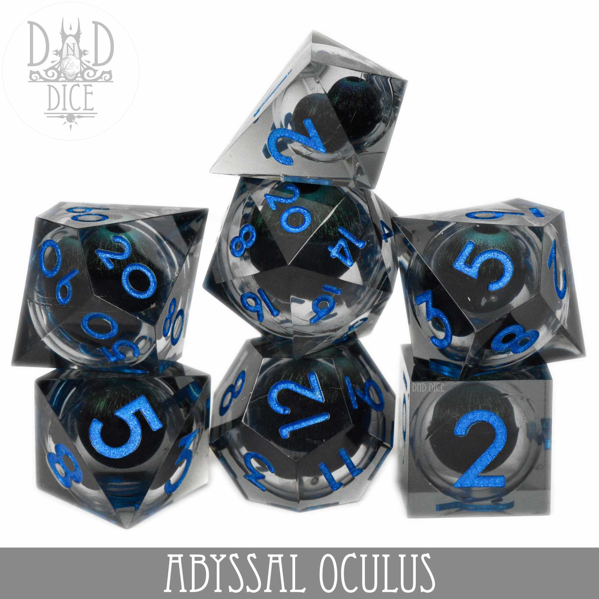 Abyssal Oculus Liquid Core Dice Set - Bards & Cards