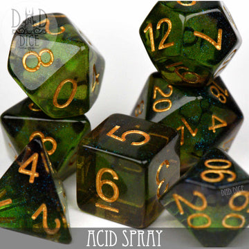 Acid Spray Dice Set - Bards & Cards