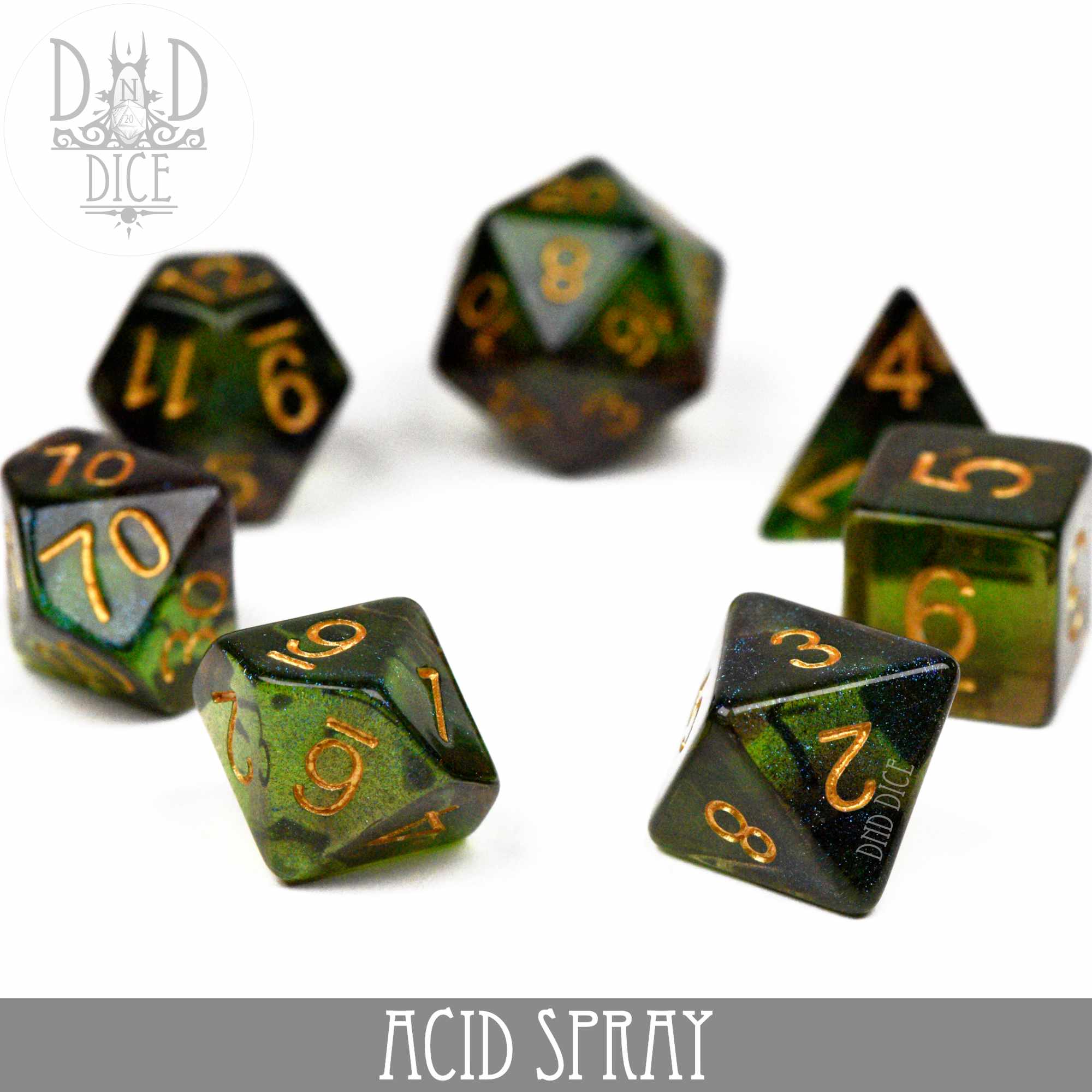 Acid Spray Dice Set - Bards & Cards