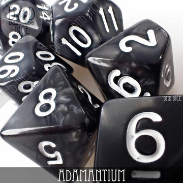 Adamantium 7 or 11 Dice Set - Bards & Cards