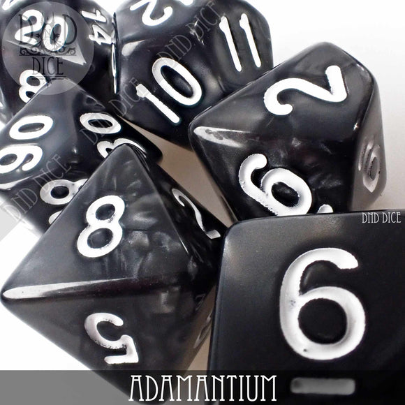 Adamantium 7 or 11 Dice Set - Bards & Cards