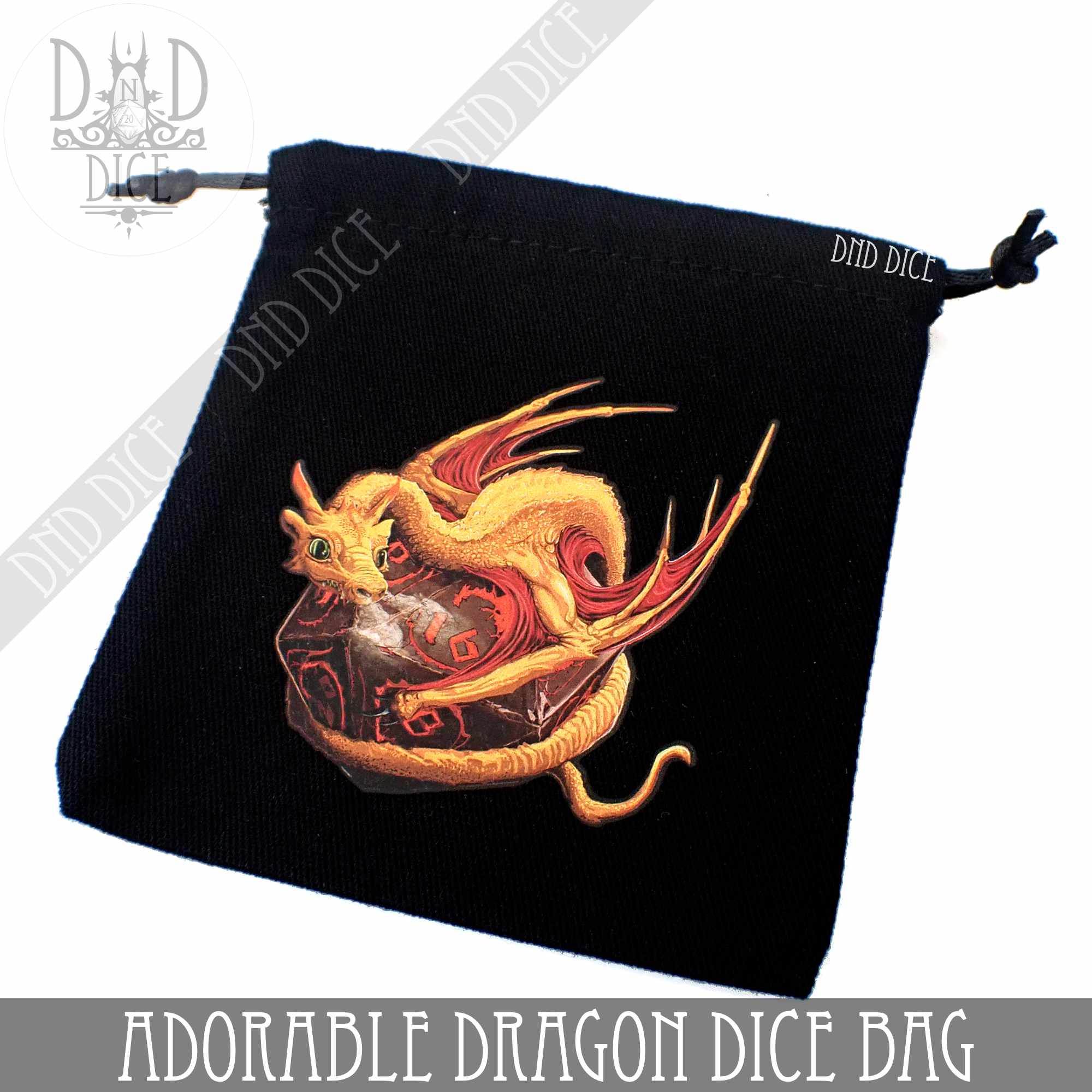 Adorable Dragon Dice Bag - Bards & Cards