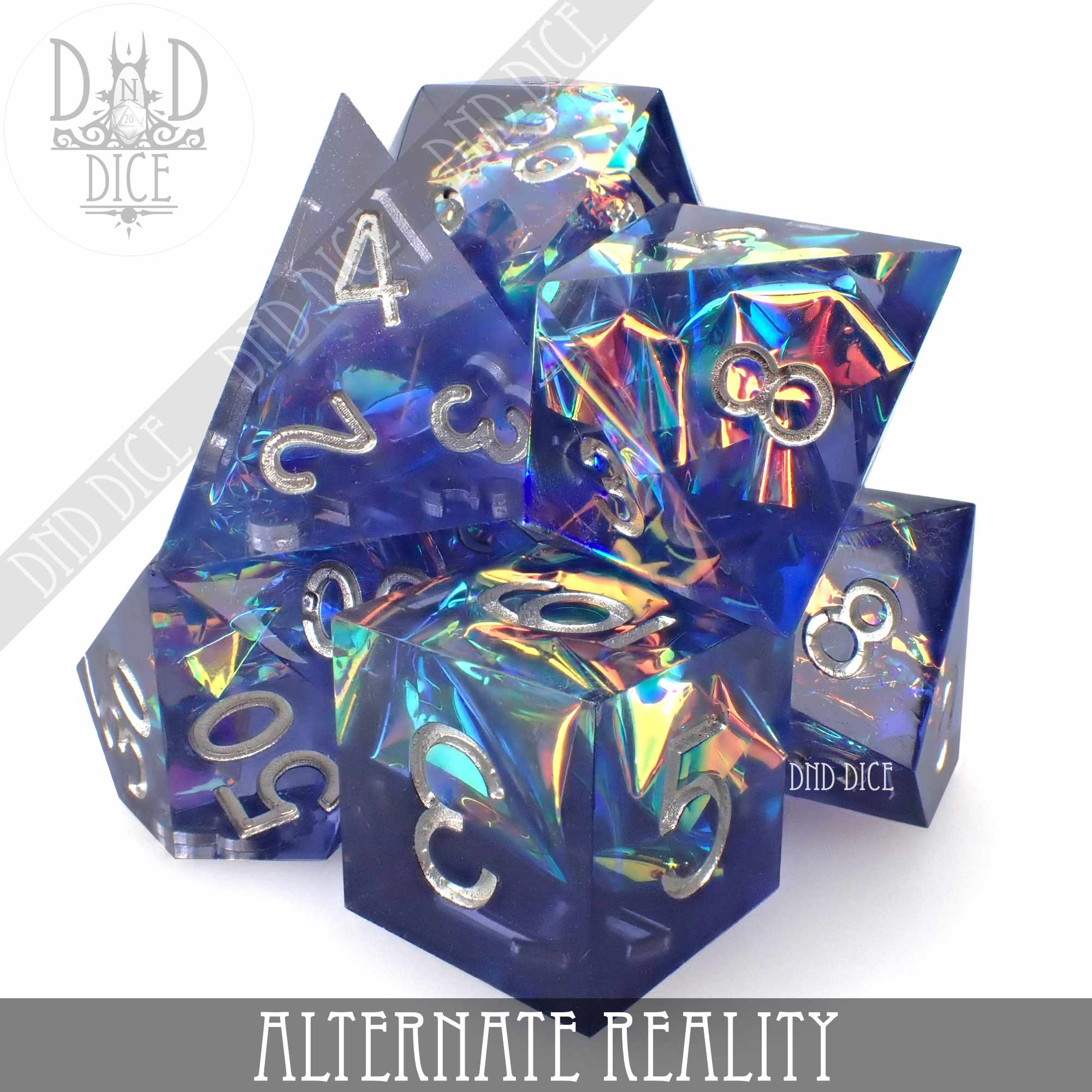 Alternate Reality Handmade Dice Set - Bards & Cards