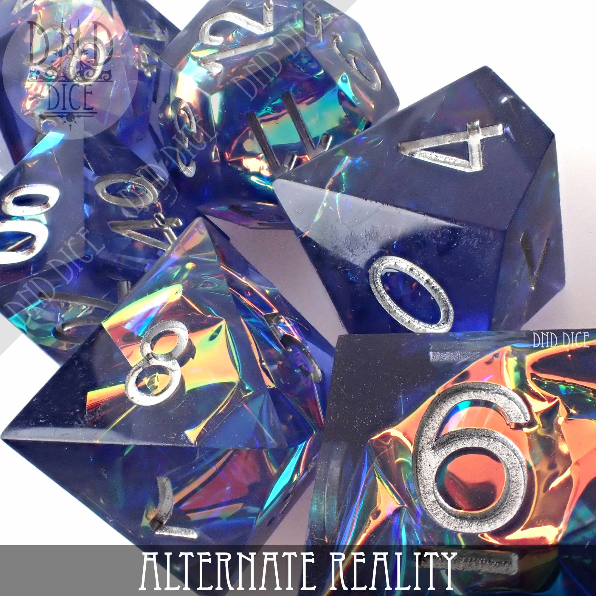 Alternate Reality Handmade Dice Set - Bards & Cards