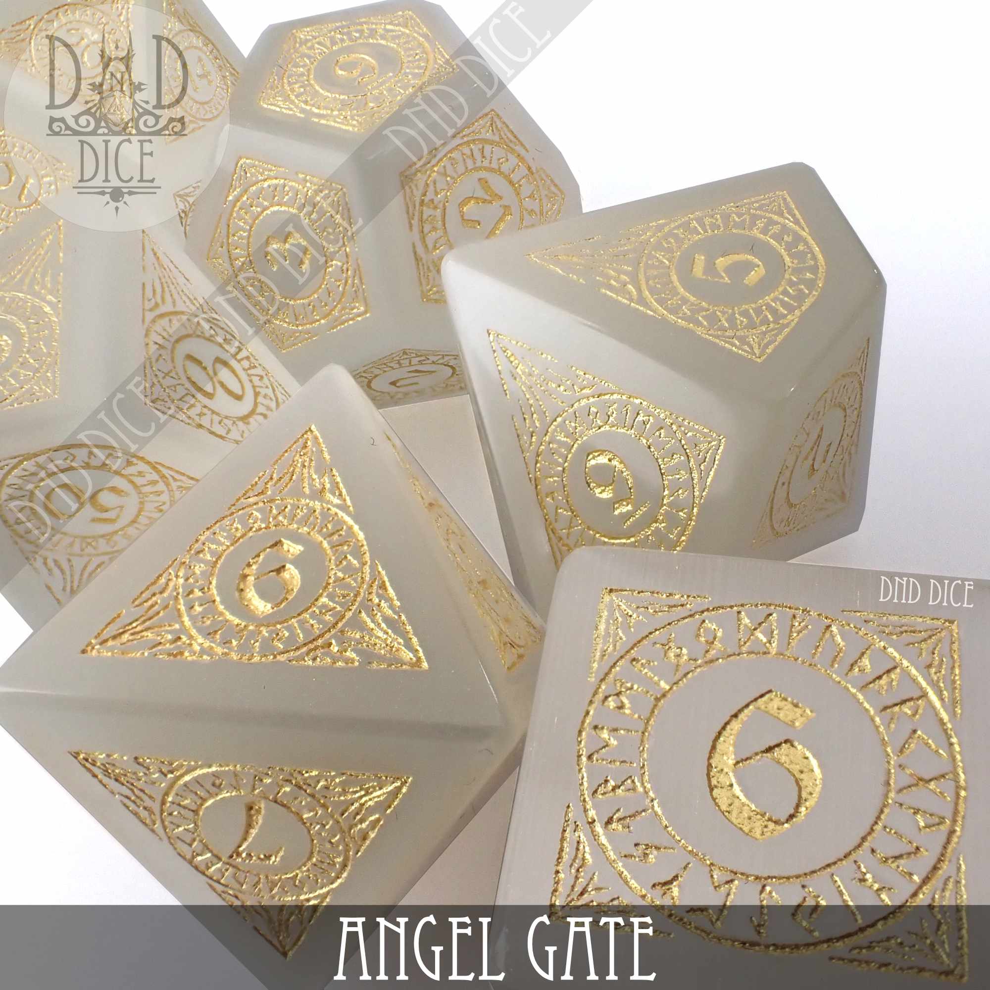 Angel Gate Cat's Eye Dice Set (Gift Box) - Bards & Cards