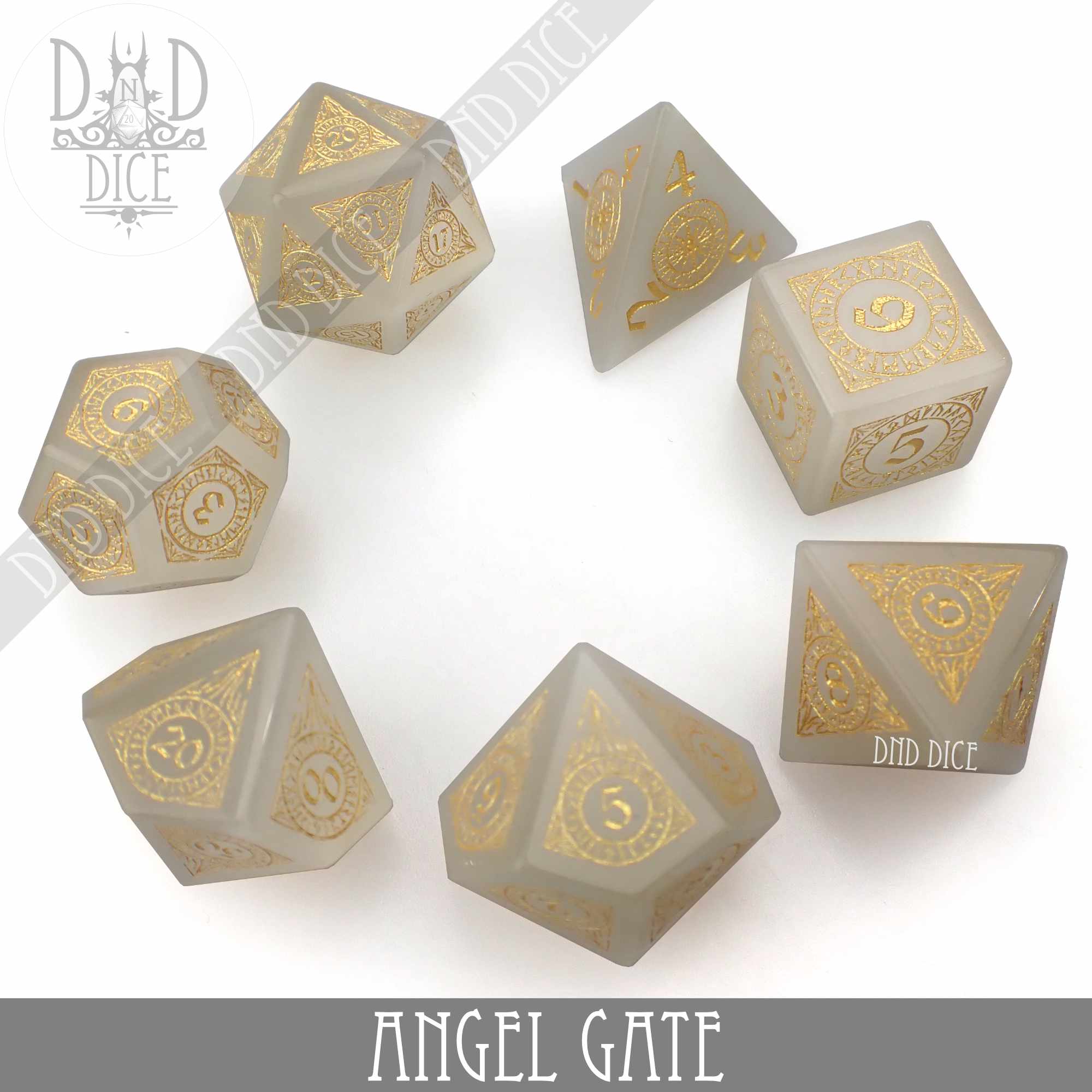 Angel Gate Cat's Eye Dice Set (Gift Box) - Bards & Cards