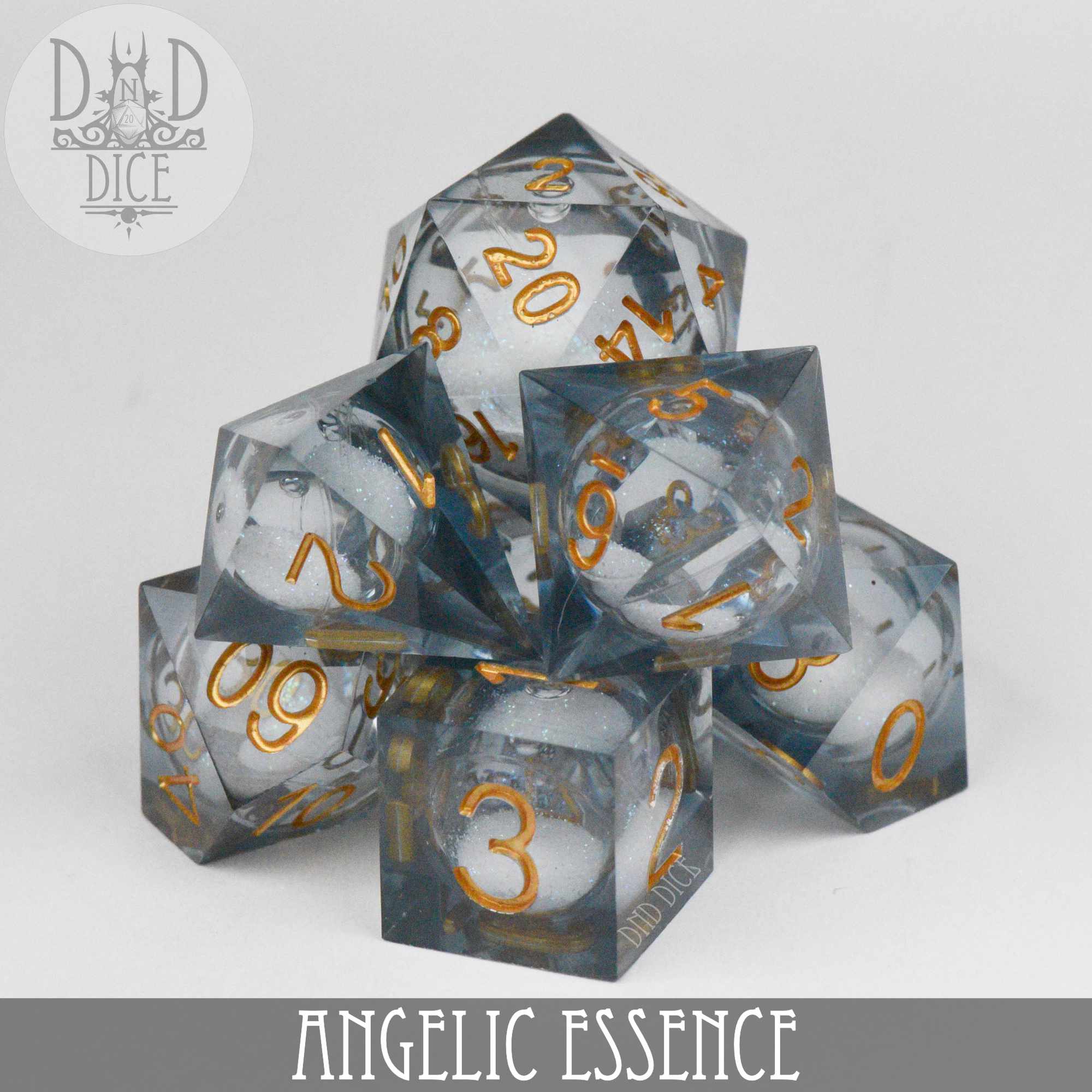 Angelic Essence Liquid Core Dice Set - Bards & Cards