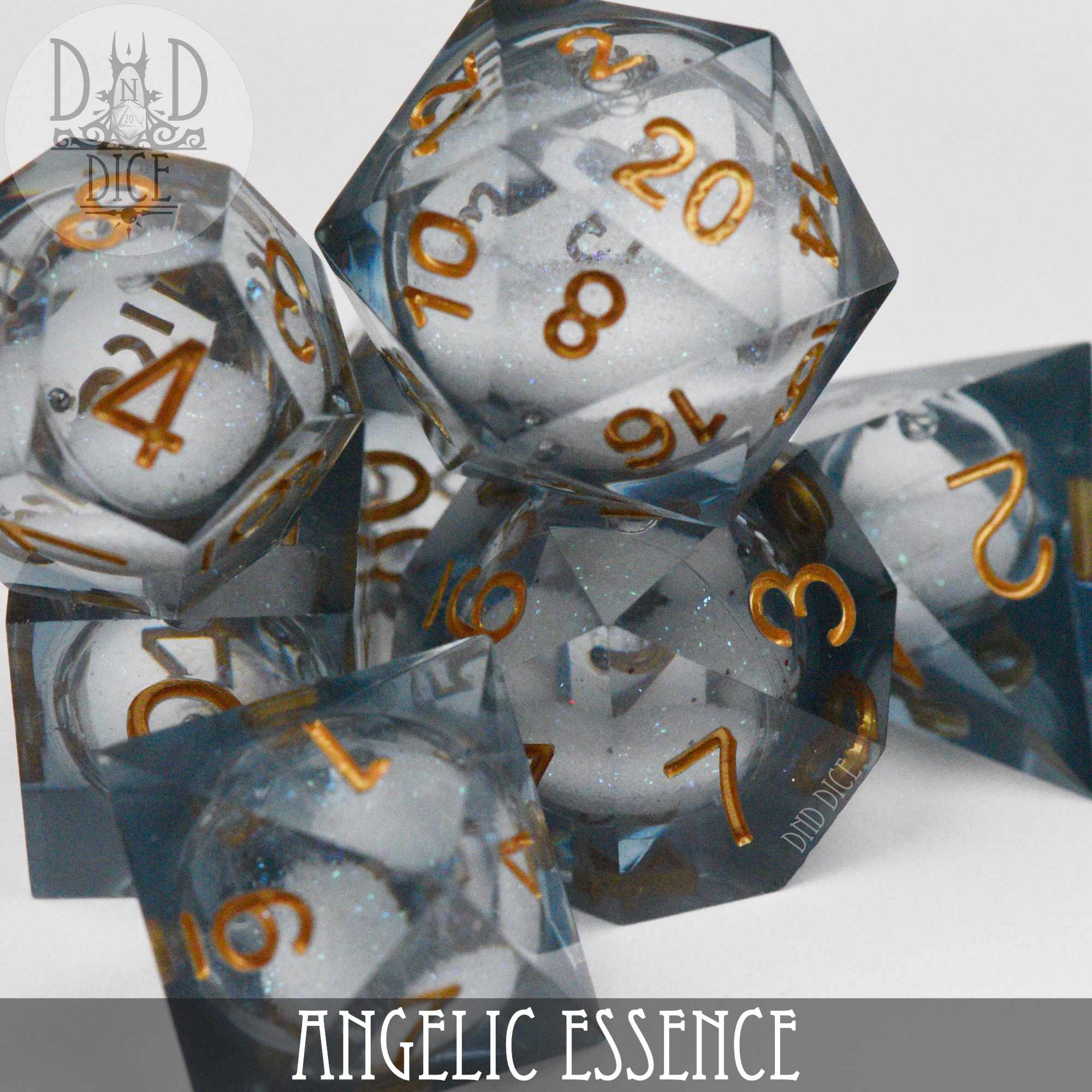 Angelic Essence Liquid Core Dice Set - Bards & Cards