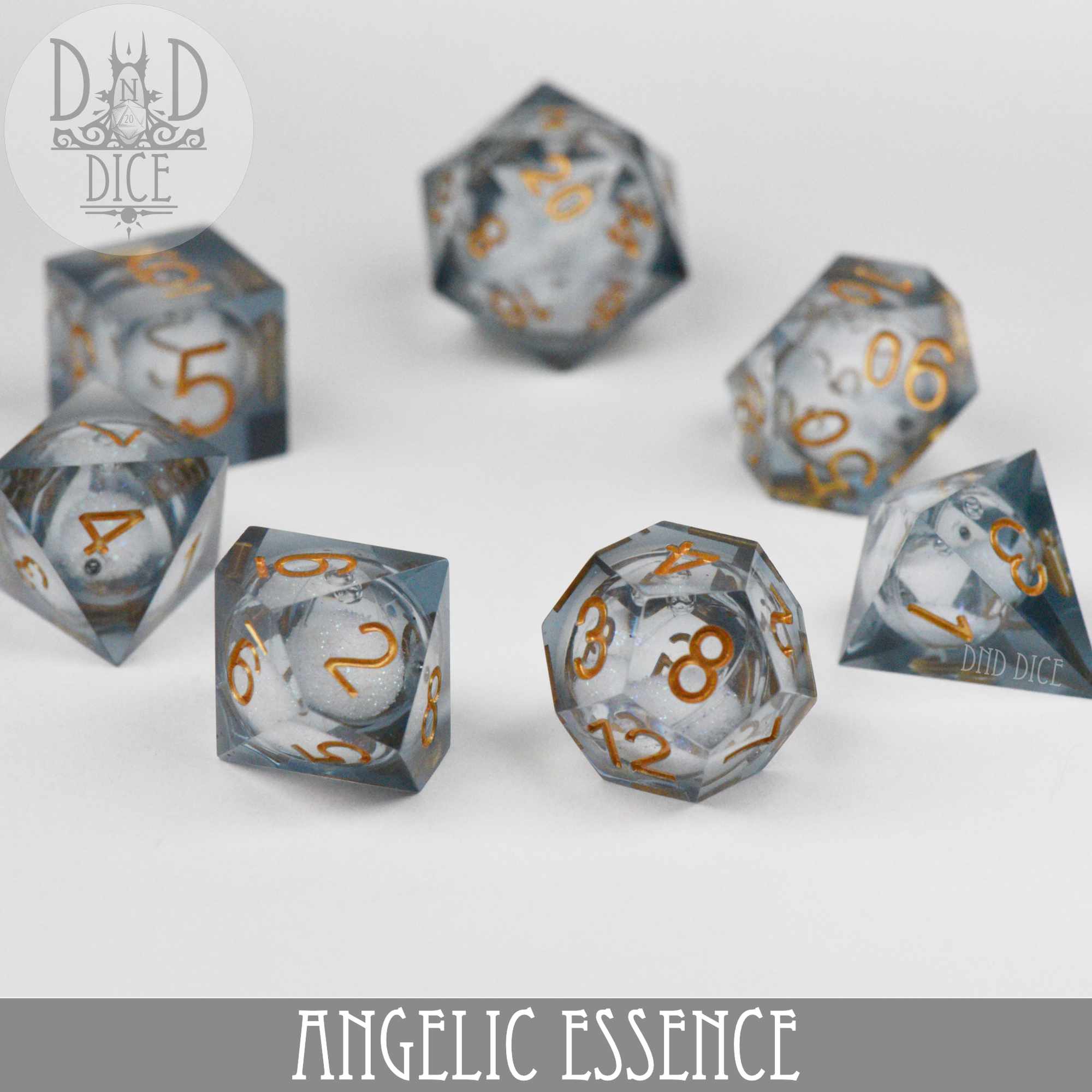 Angelic Essence Liquid Core Dice Set - Bards & Cards