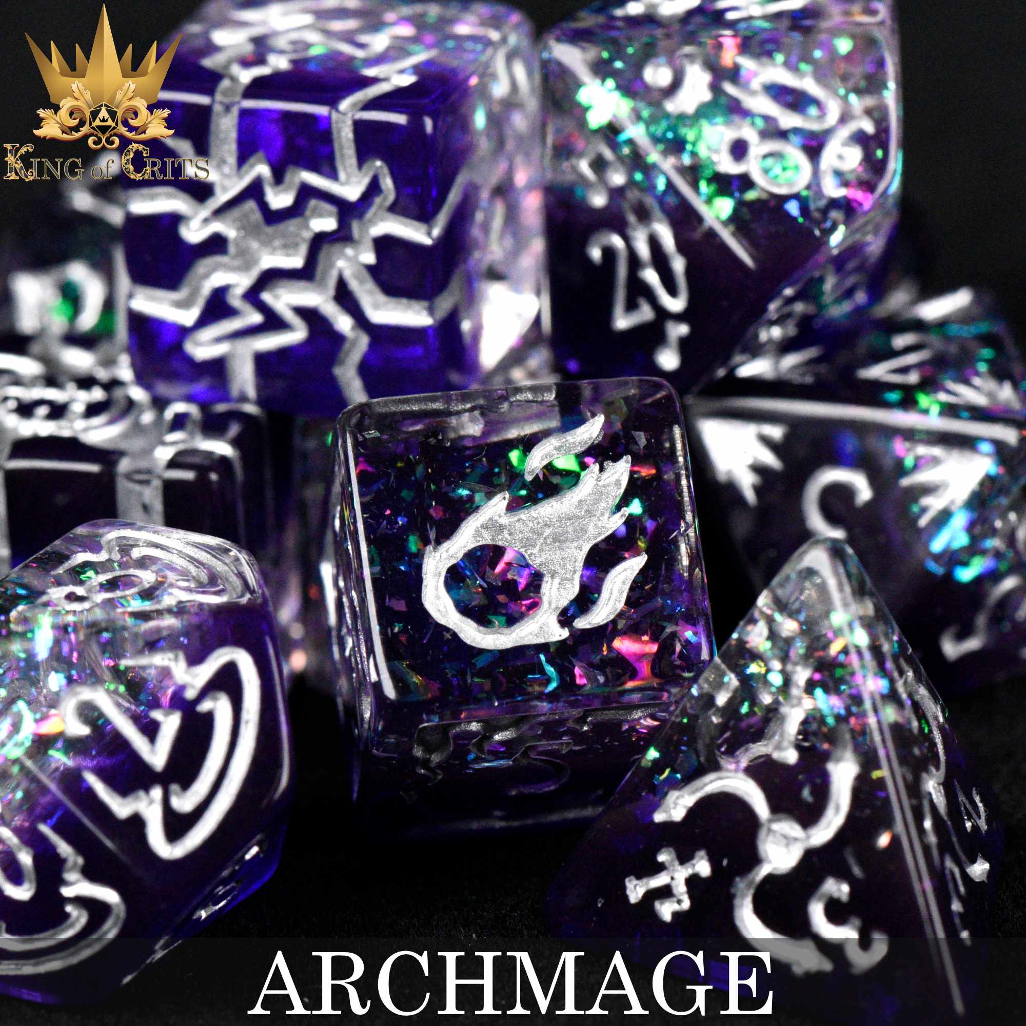 Archmage 11 Dice Set - Bards & Cards