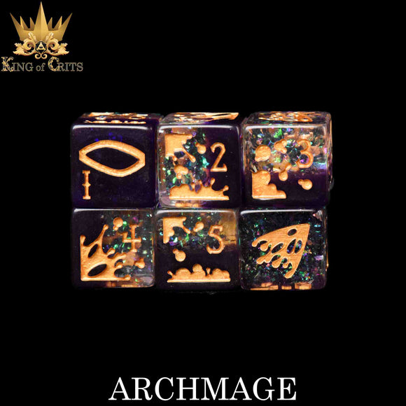 Archmage 11 Dice Set - Bards & Cards