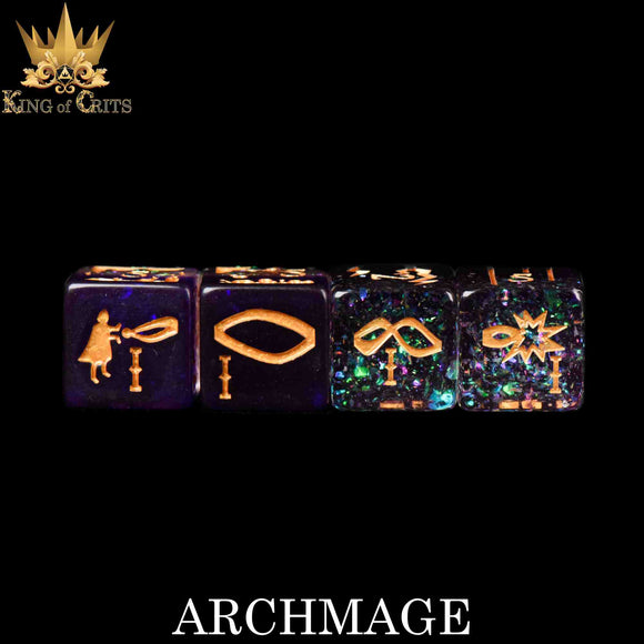 Archmage 11 Dice Set - Bards & Cards
