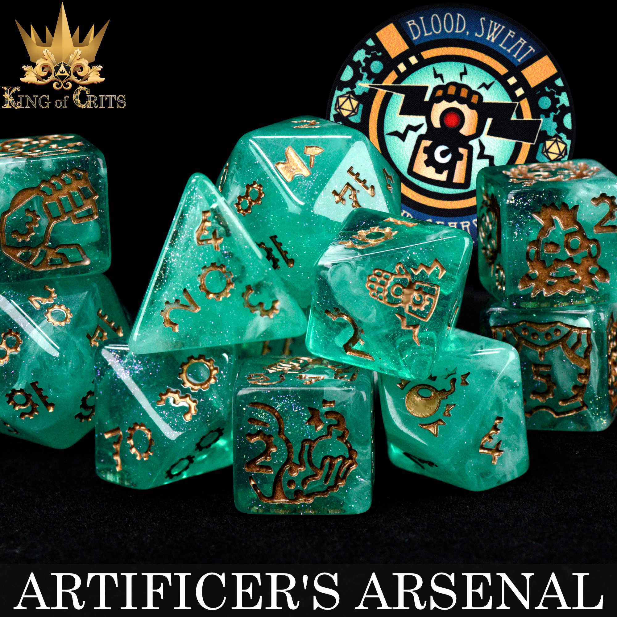 Artificer's Arsenal 11 Dice Set - Bards & Cards