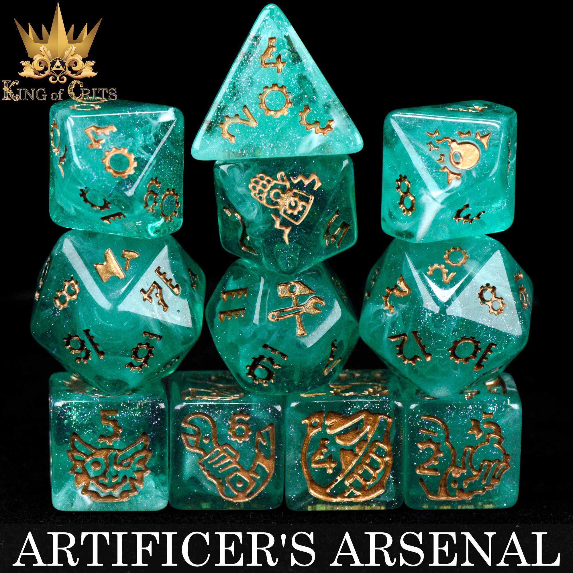 Artificer's Arsenal 11 Dice Set - Bards & Cards