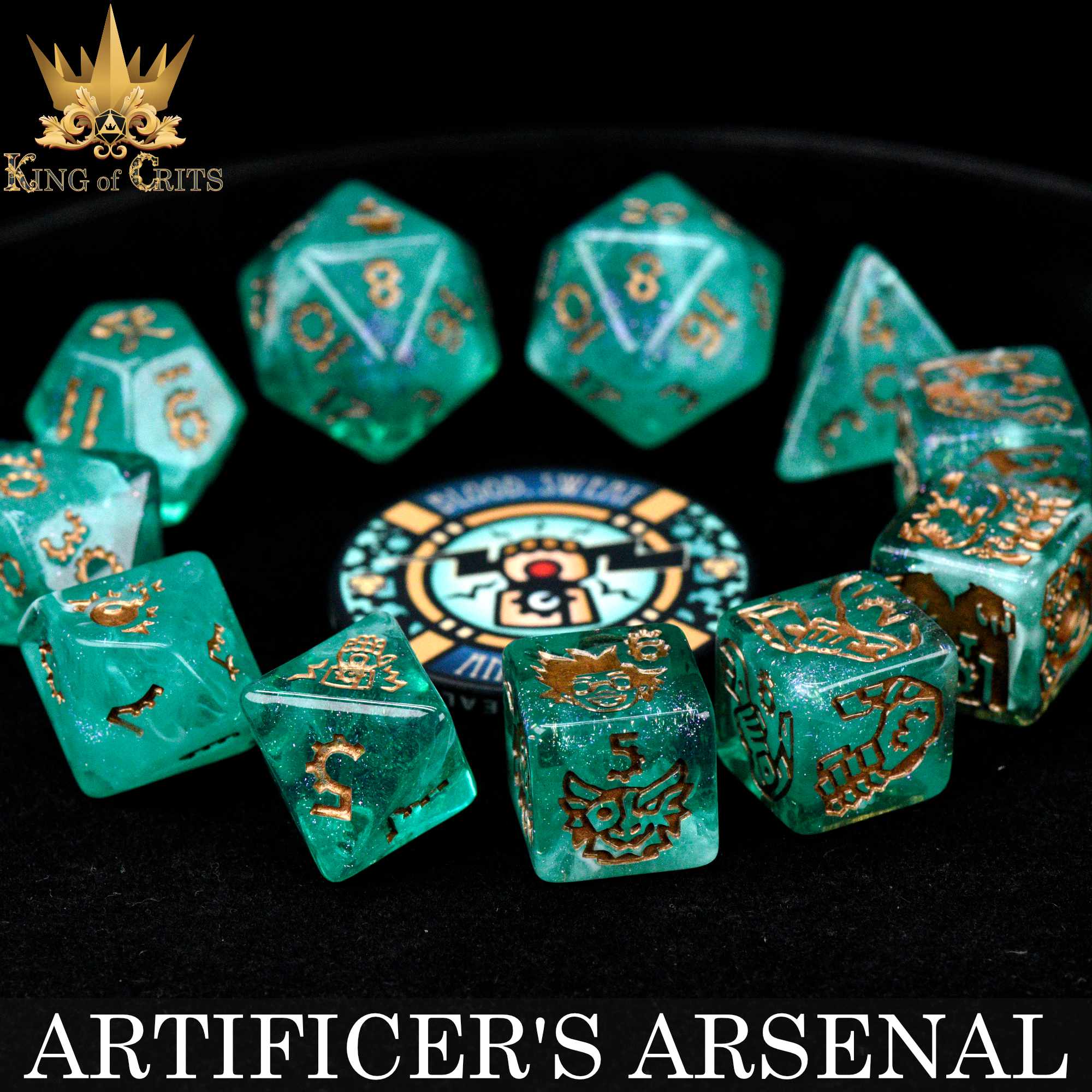 Artificer's Arsenal 11 Dice Set - Bards & Cards