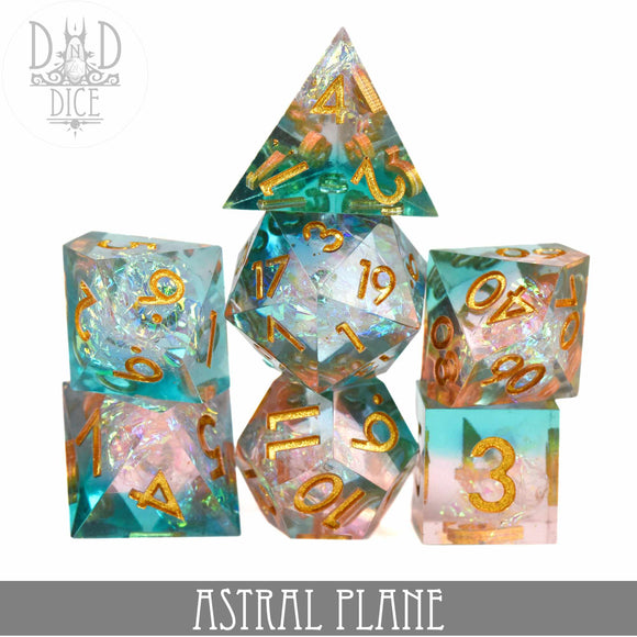 Astral Plane Handmade Dice Set - Bards & Cards