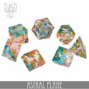 Astral Plane Handmade Dice Set - Bards & Cards