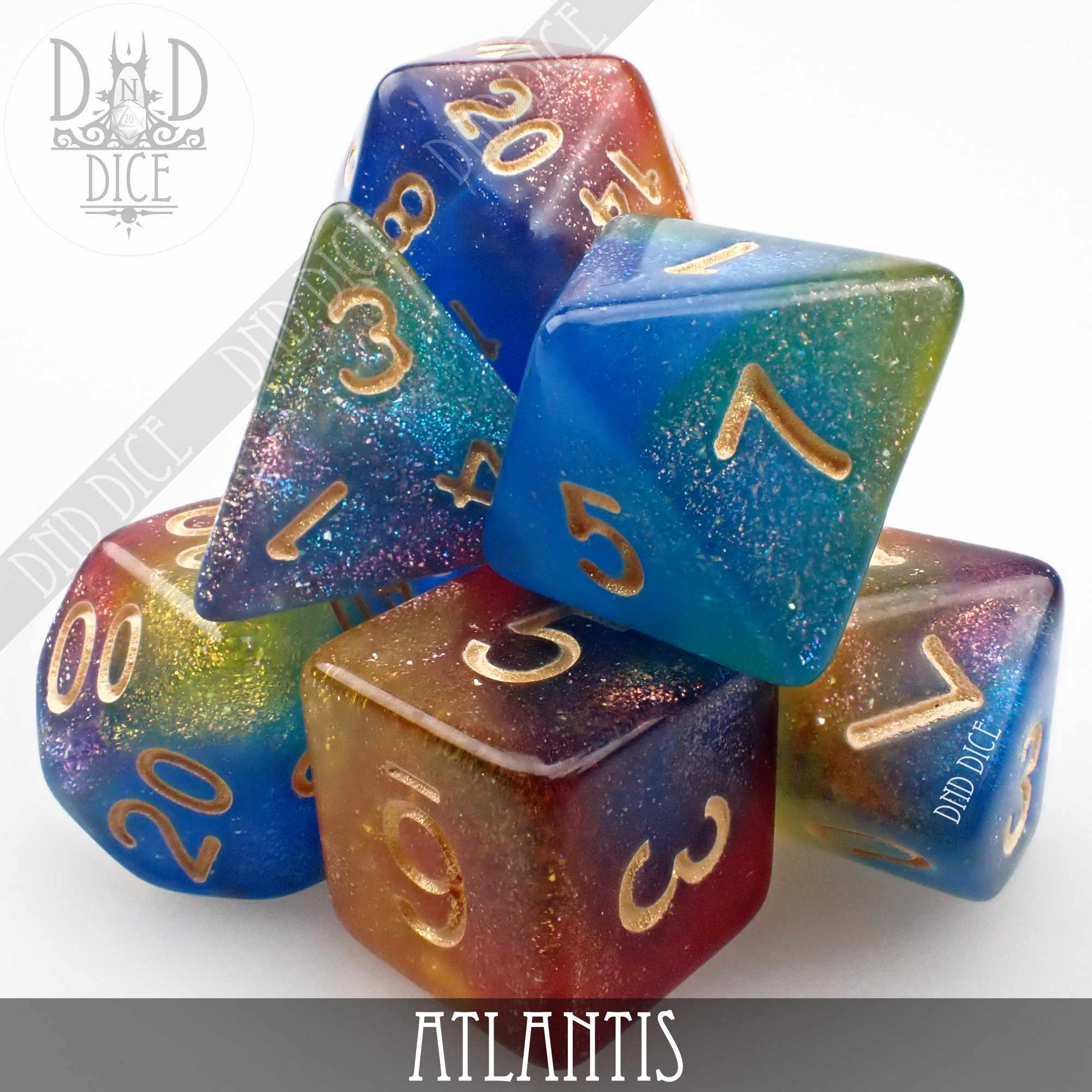 Atlantis Dice Set - Bards & Cards