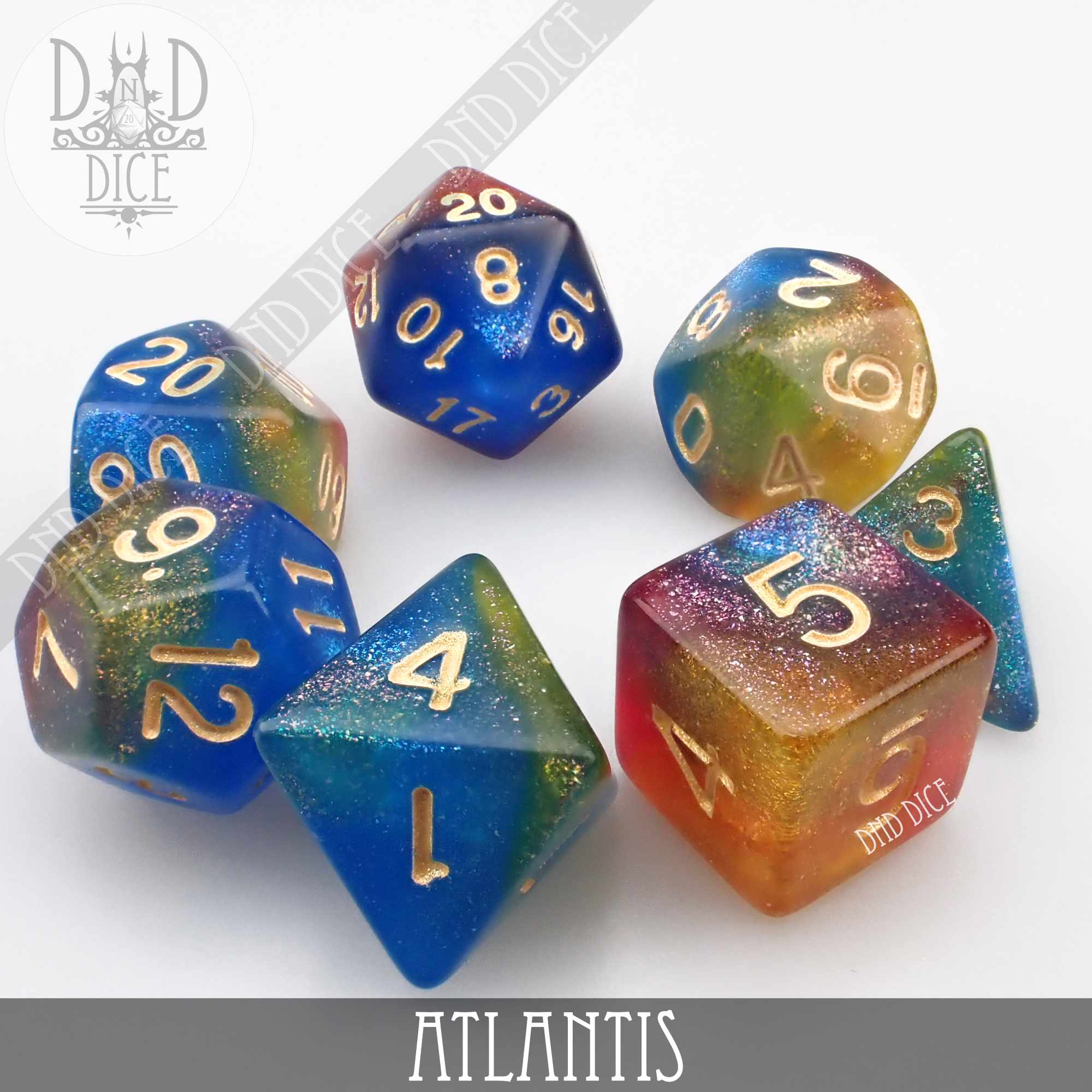 Atlantis Dice Set - Bards & Cards