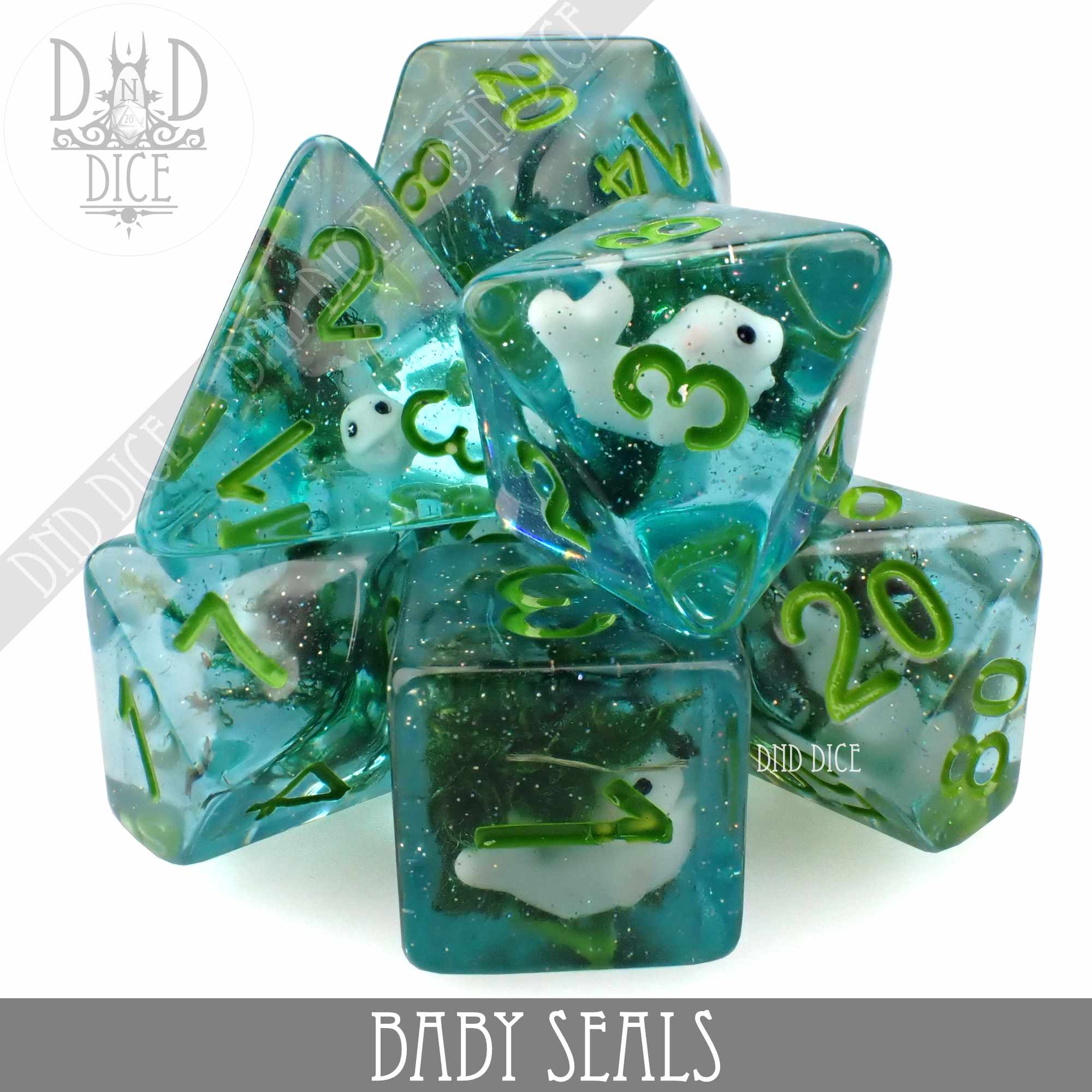 Baby Seals Dice Set - Bards & Cards