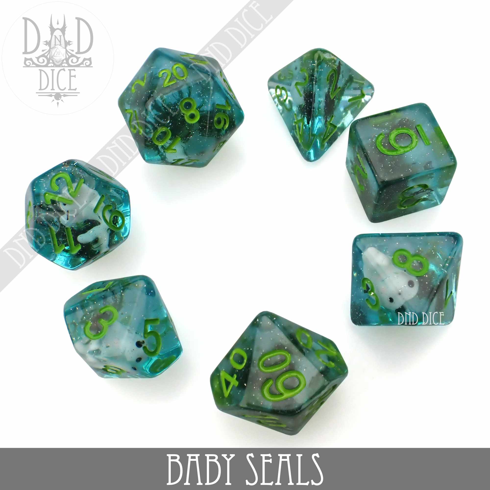 Baby Seals Dice Set - Bards & Cards