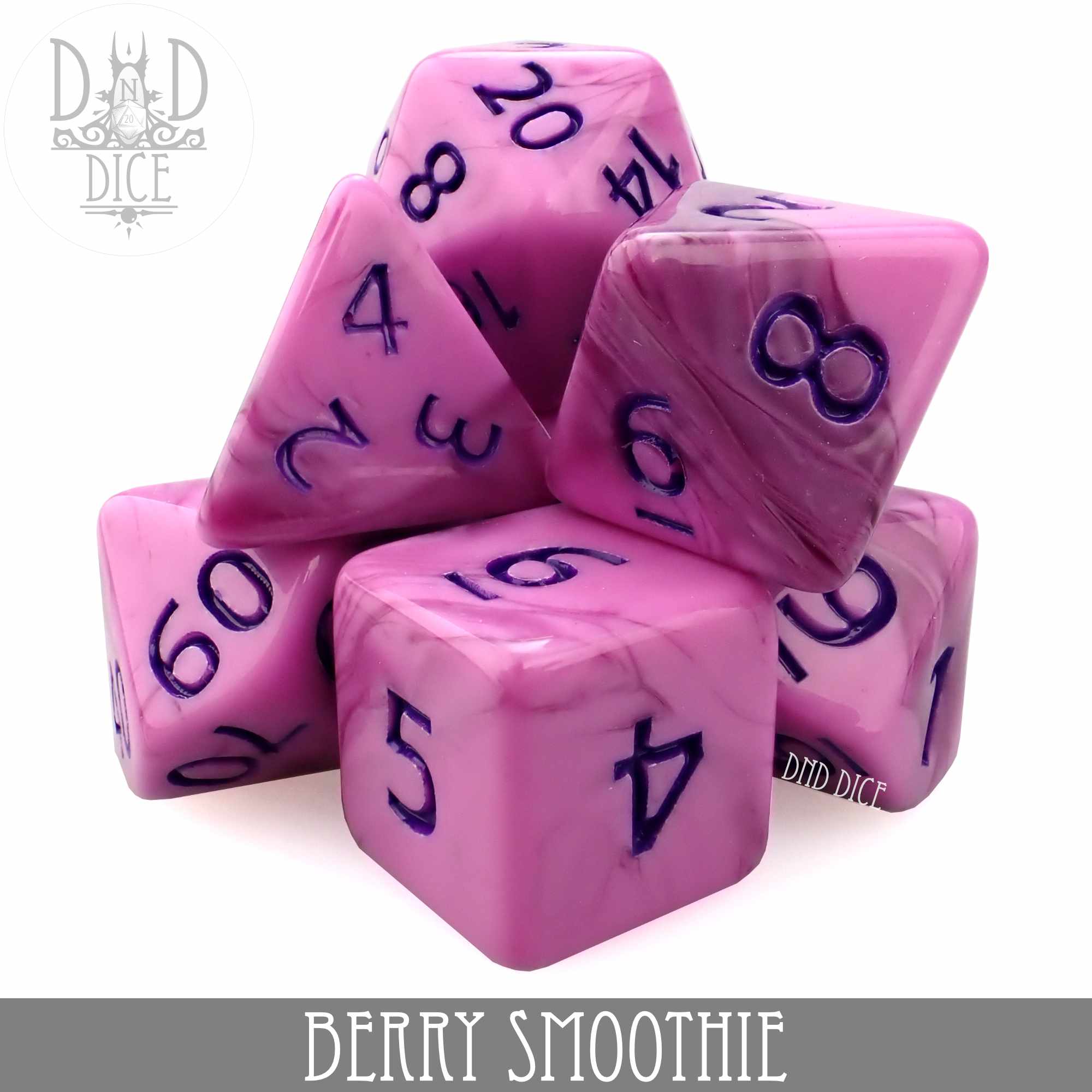 Berry Smoothie Dice Set - Bards & Cards