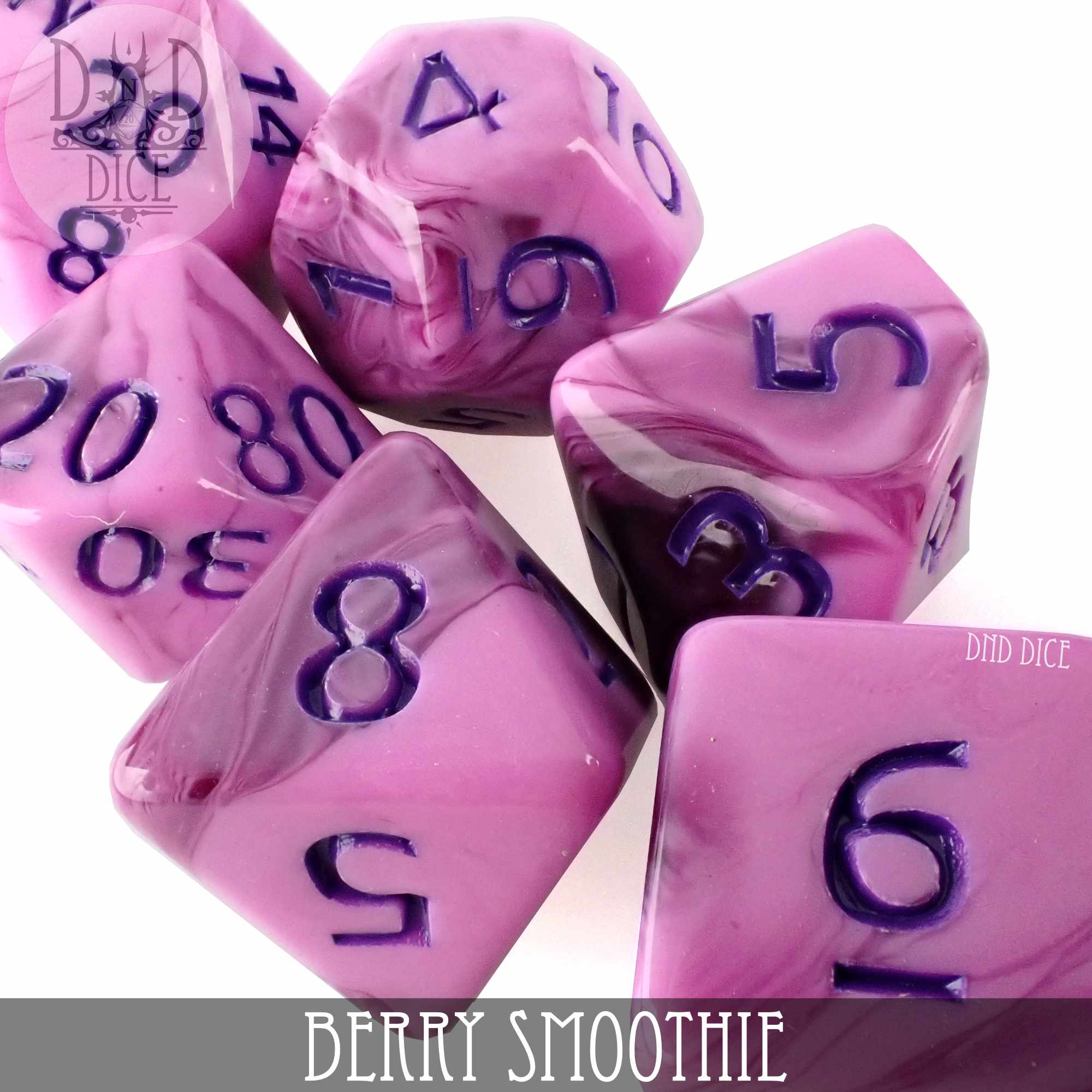 Berry Smoothie Dice Set - Bards & Cards