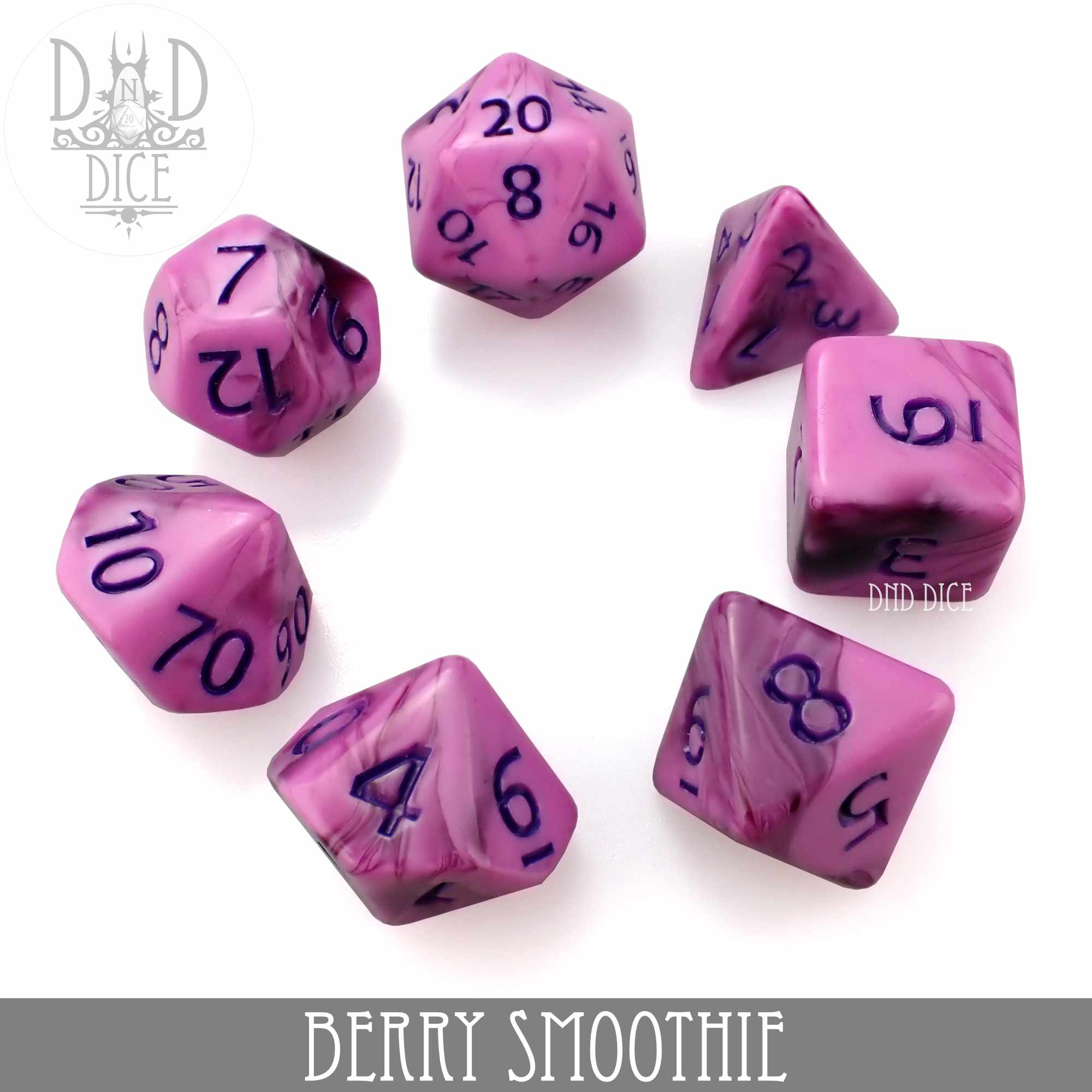 Berry Smoothie Dice Set - Bards & Cards