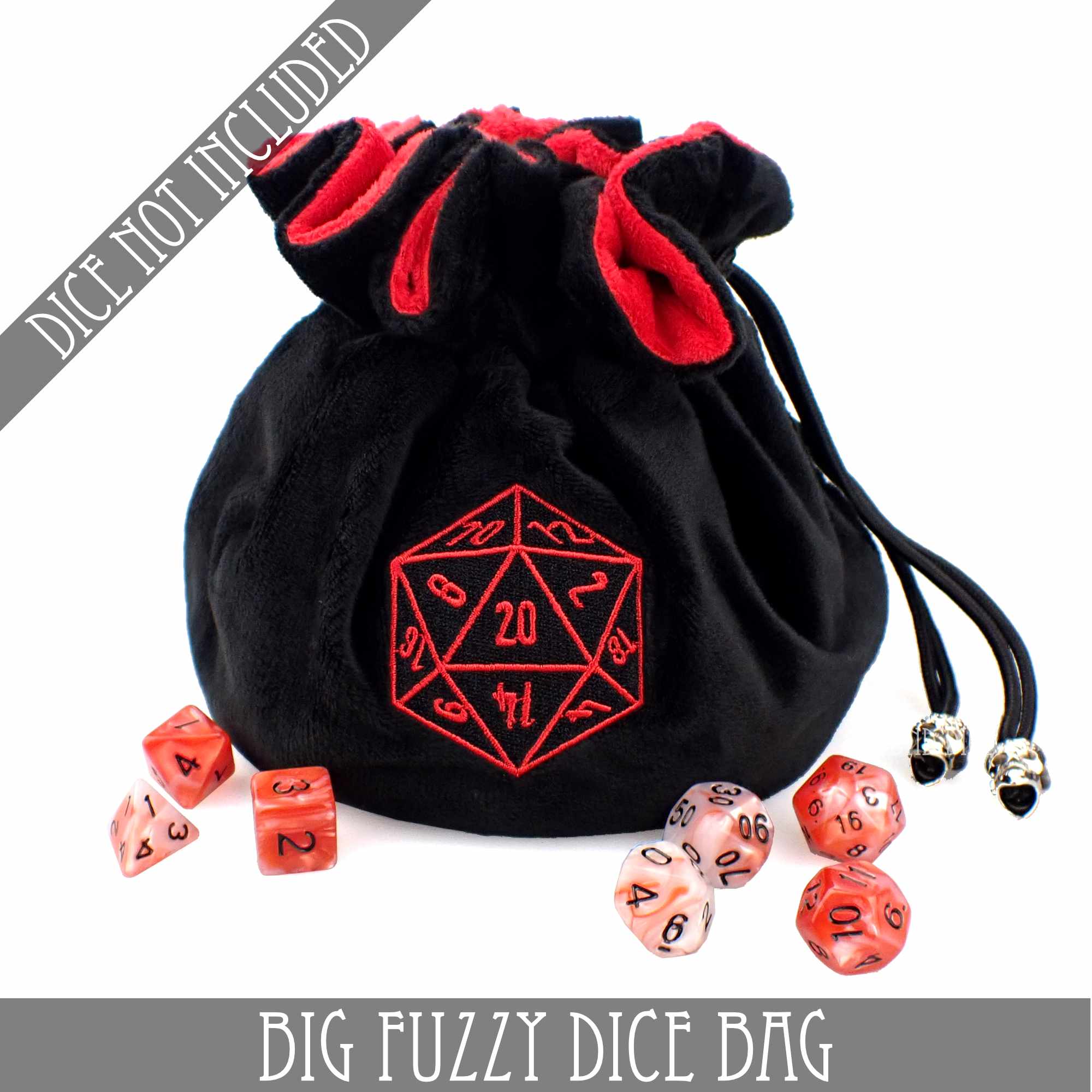 Big Fuzzy Dice Bag (7 Colors) - Bards & Cards