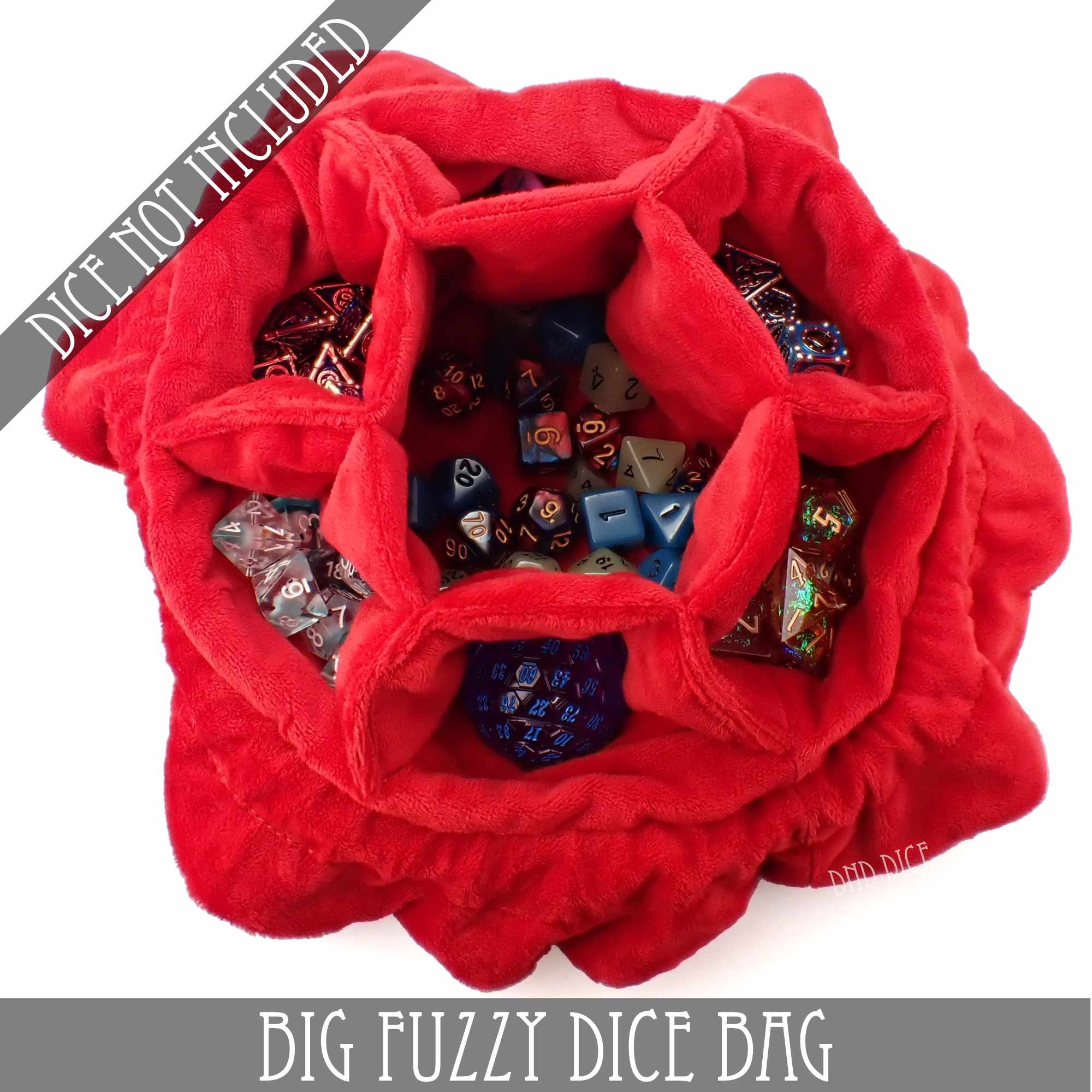 Big Fuzzy Dice Bag (7 Colors) - Bards & Cards