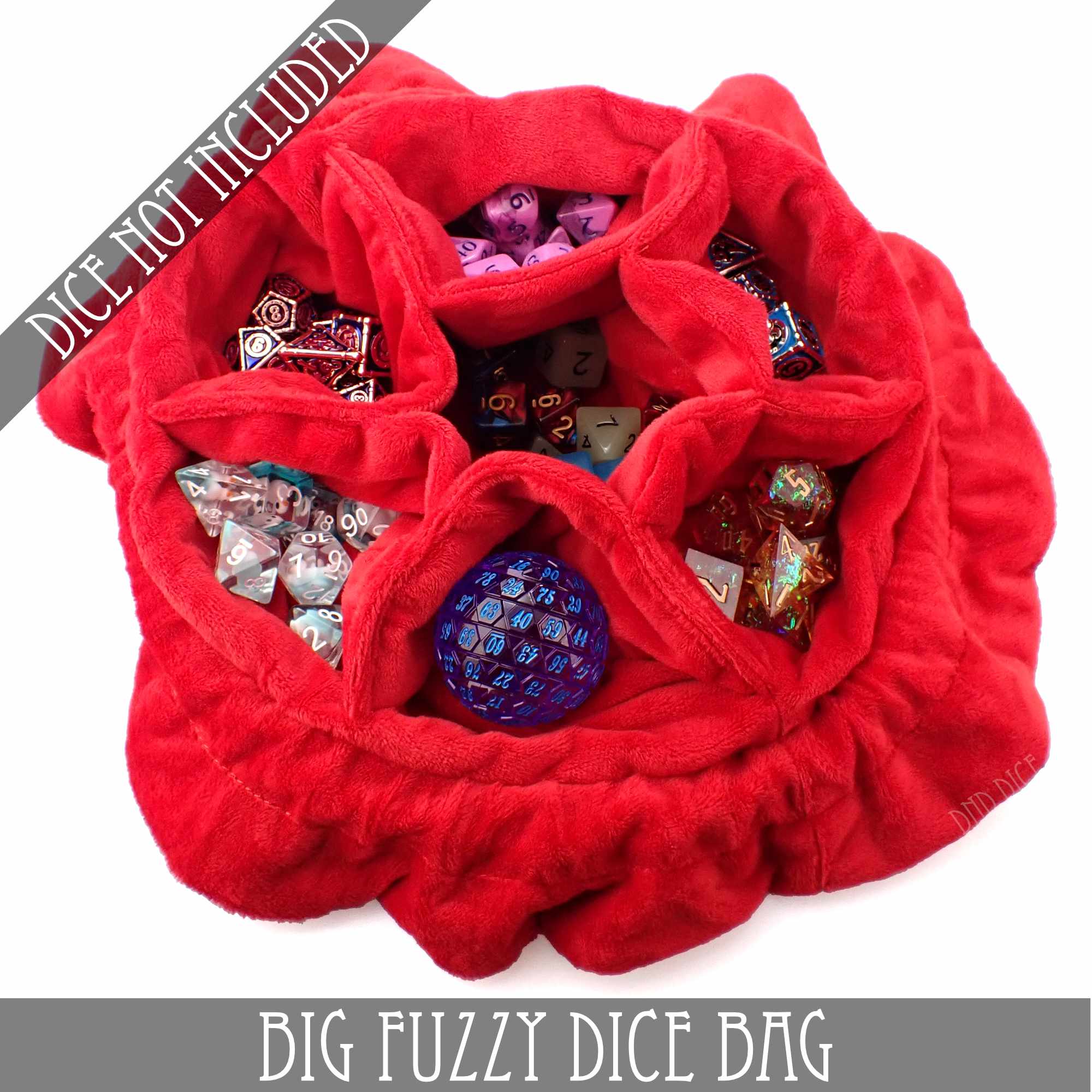 Big Fuzzy Dice Bag (7 Colors) - Bards & Cards