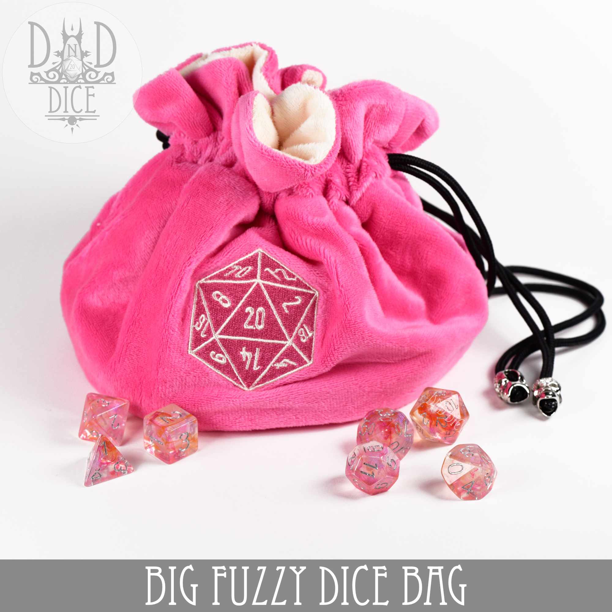 Big Fuzzy Dice Bag (7 Colors) - Bards & Cards