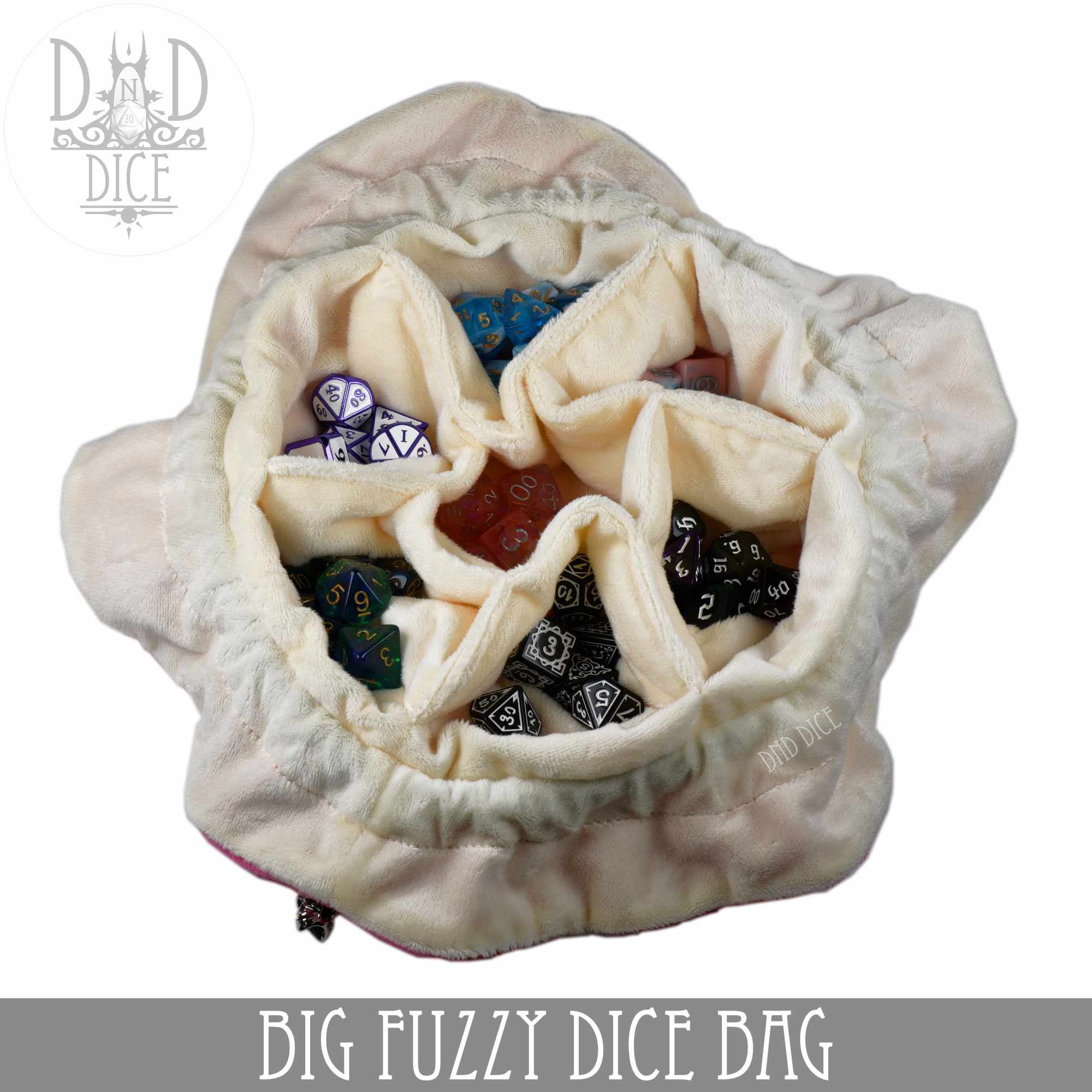 Big Fuzzy Dice Bag (7 Colors) - Bards & Cards