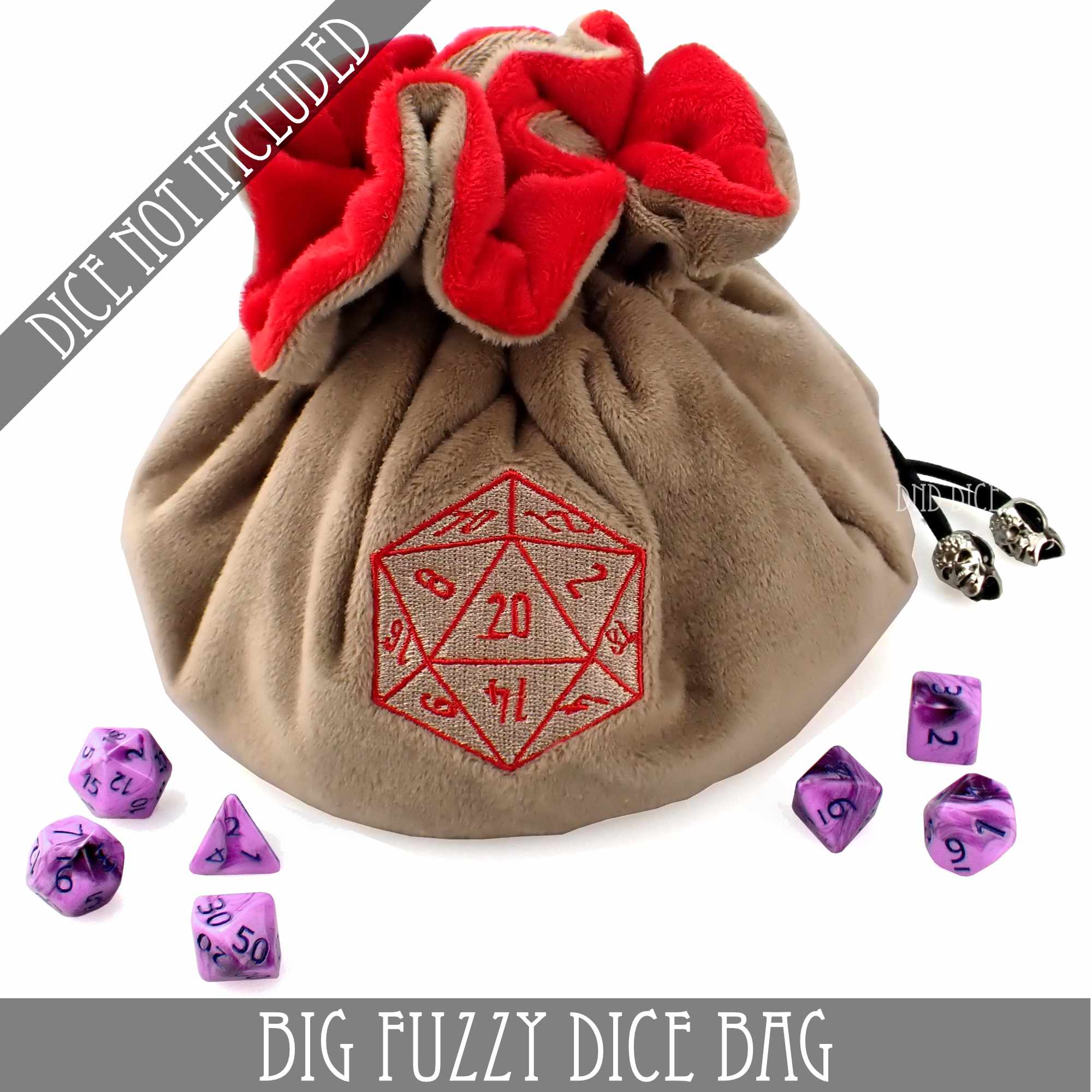 Big Fuzzy Dice Bag (7 Colors) - Bards & Cards