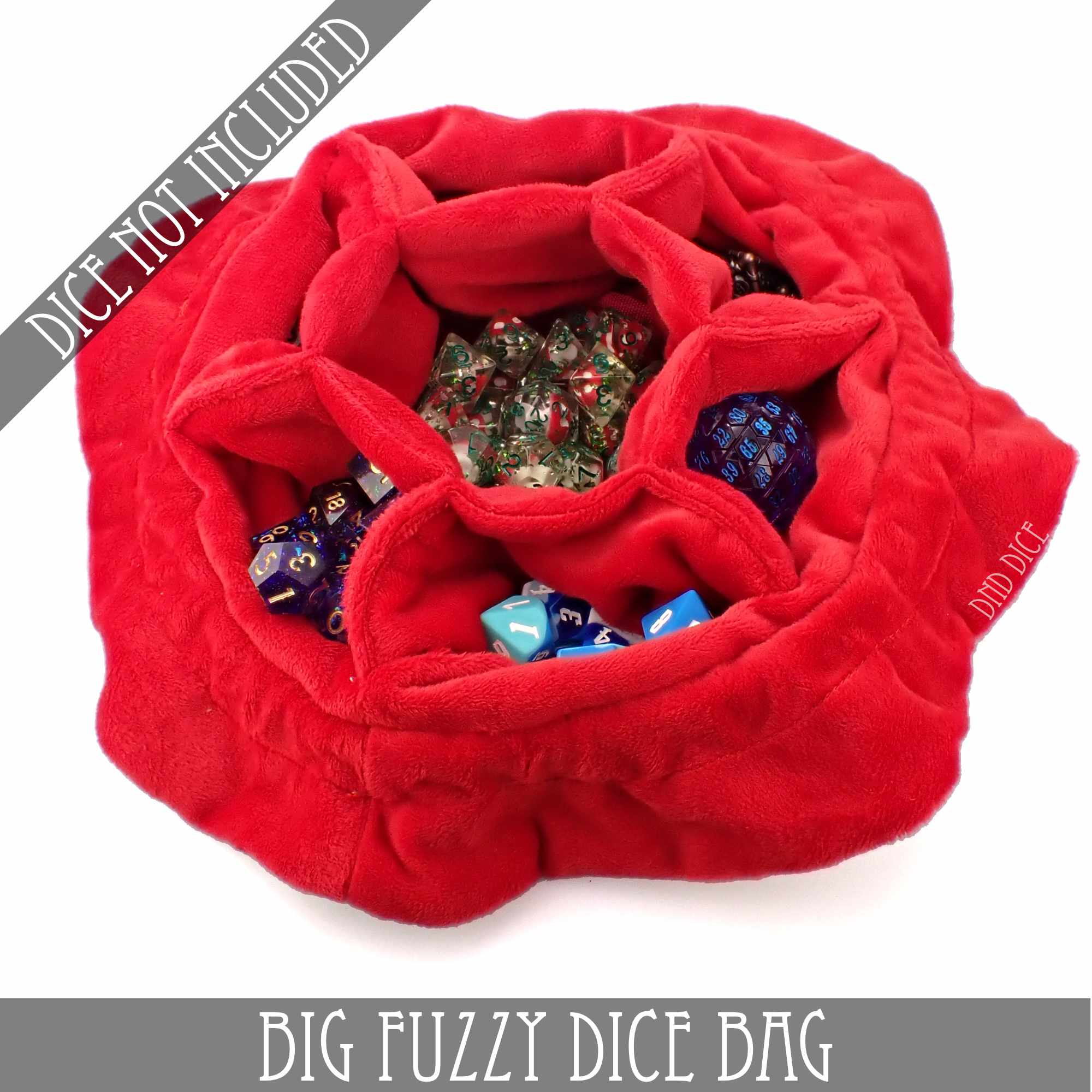 Big Fuzzy Dice Bag (7 Colors) - Bards & Cards