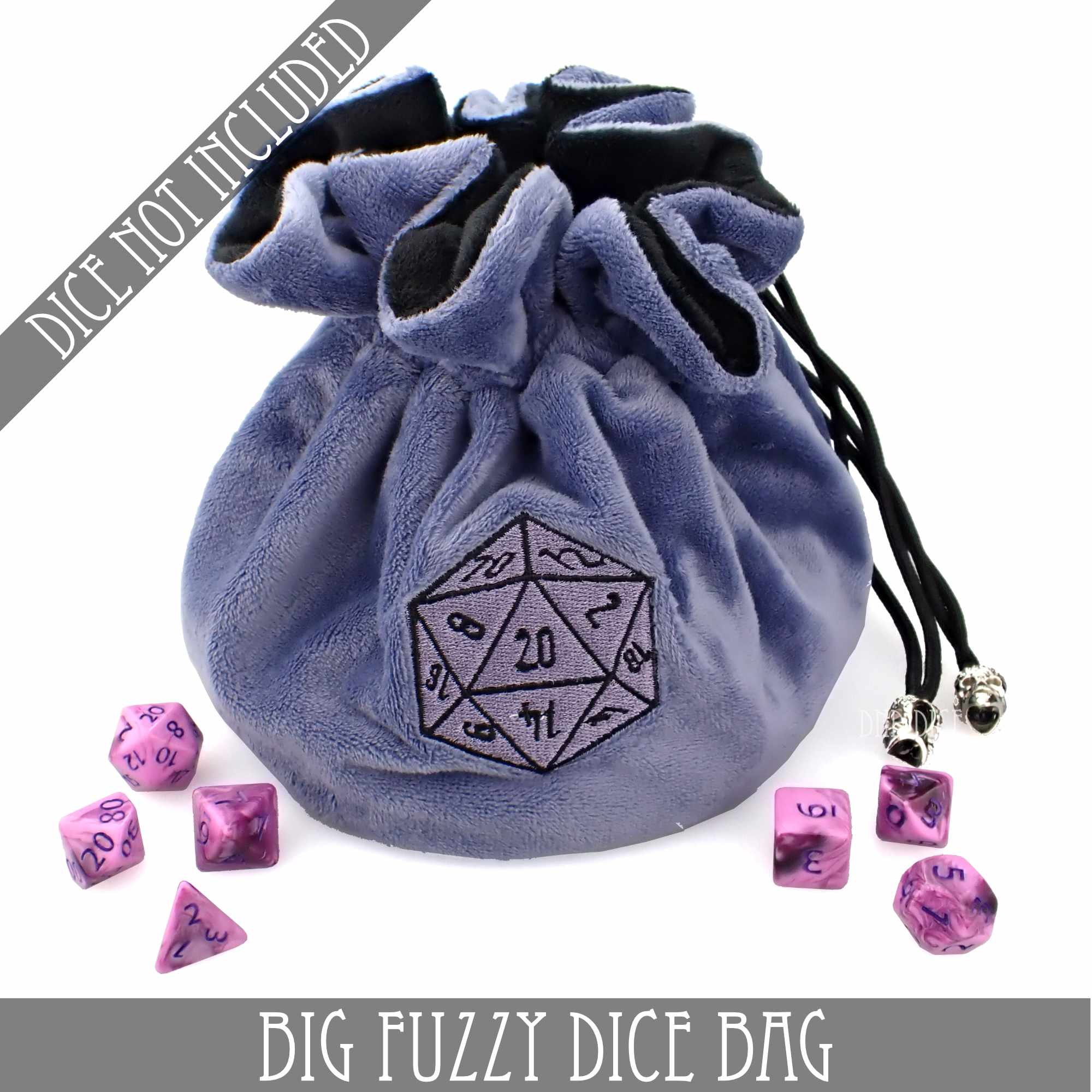 Big Fuzzy Dice Bag (7 Colors) - Bards & Cards