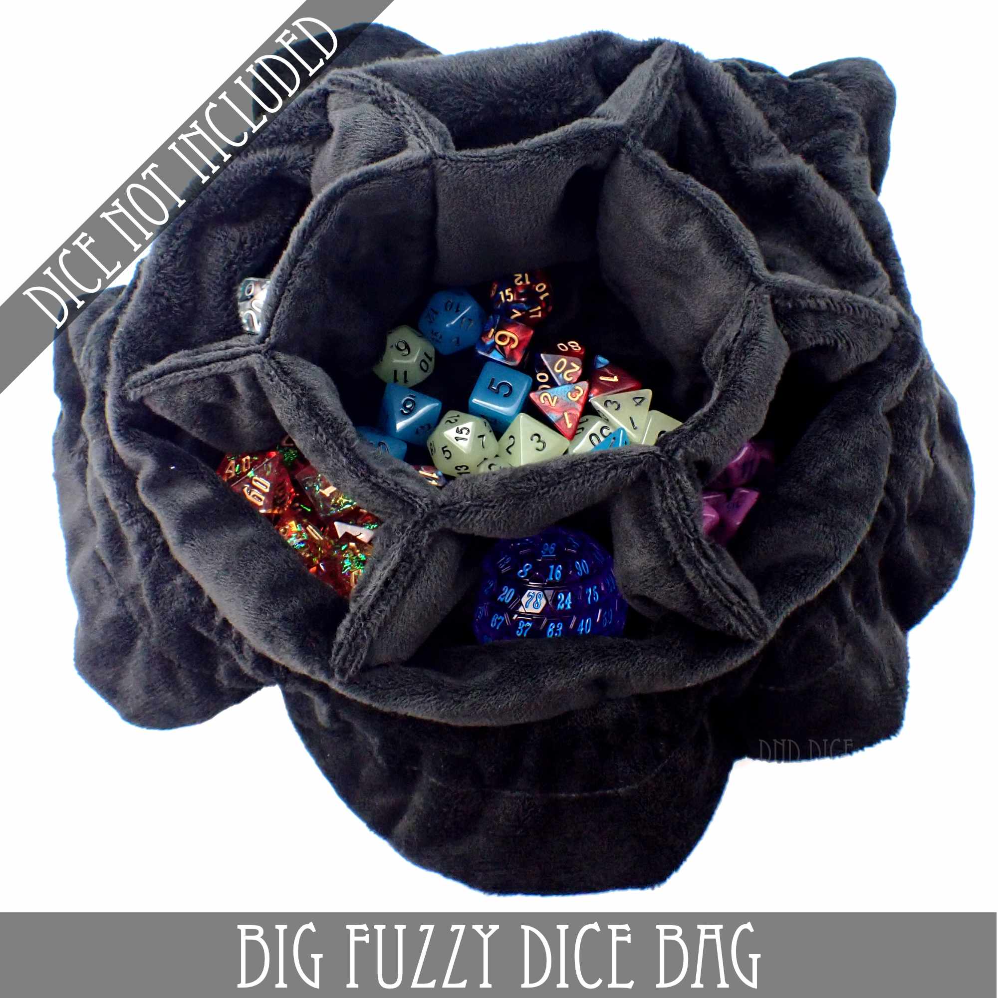 Big Fuzzy Dice Bag (7 Colors) - Bards & Cards