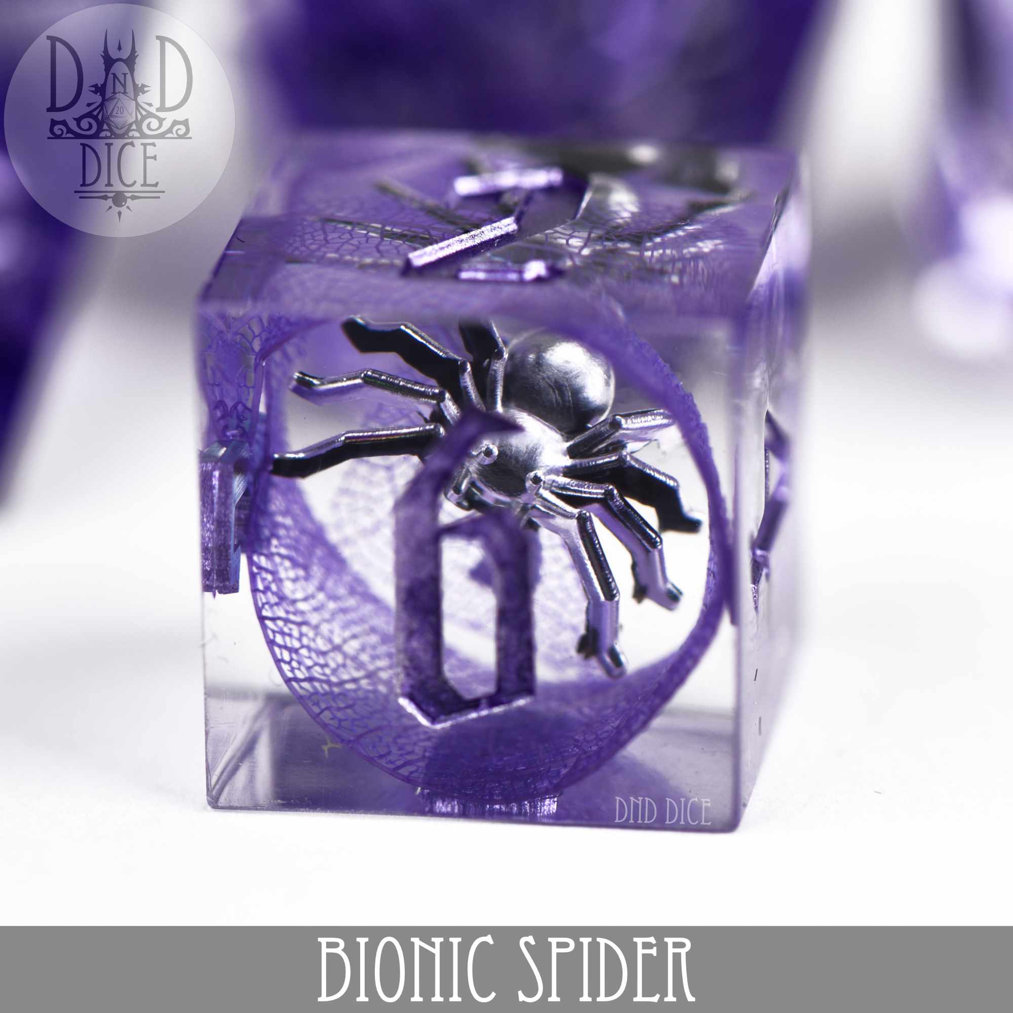 Bionic Spider Handmade Dice Set - Bards & Cards