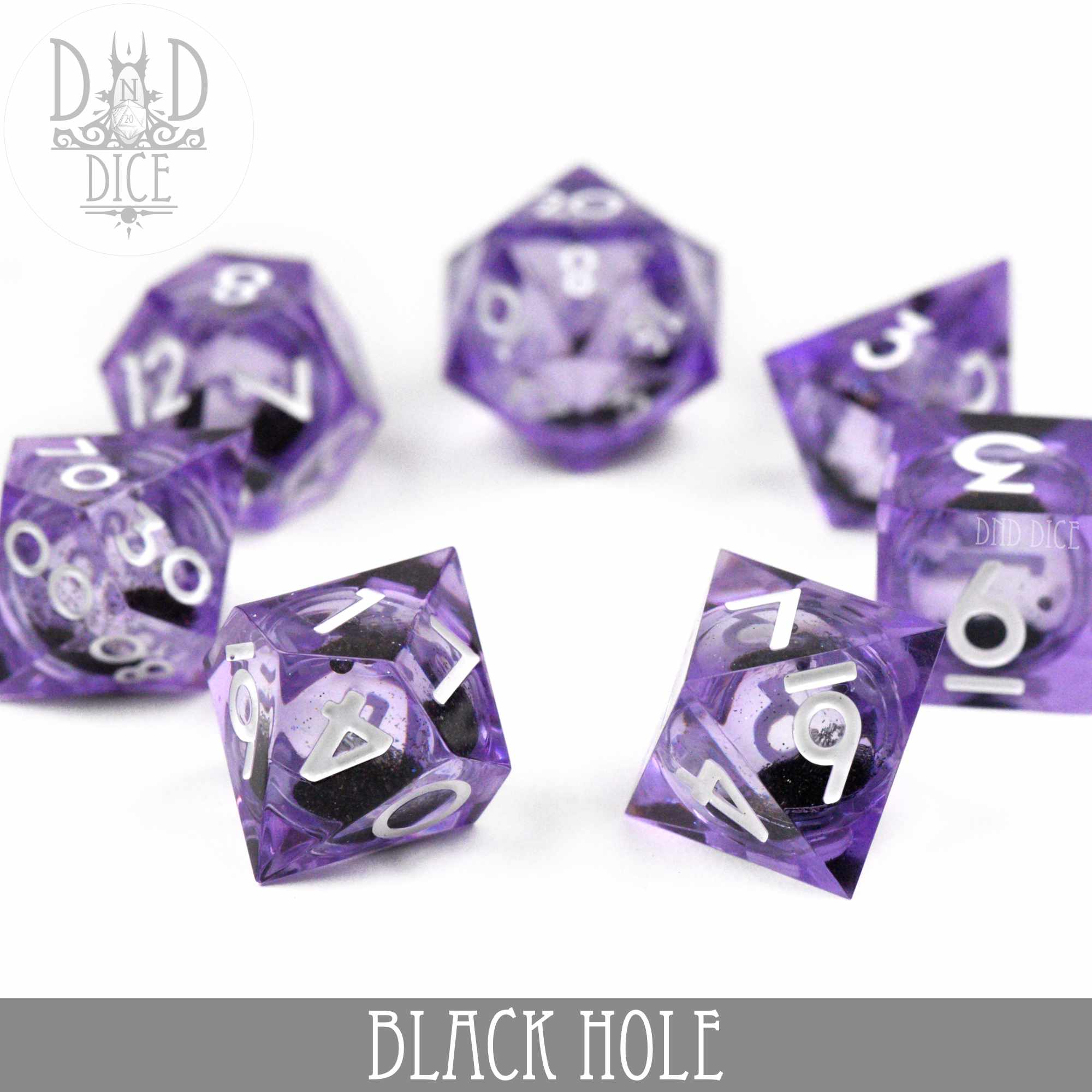 Black Hole Liquid Core Dice Set - Bards & Cards