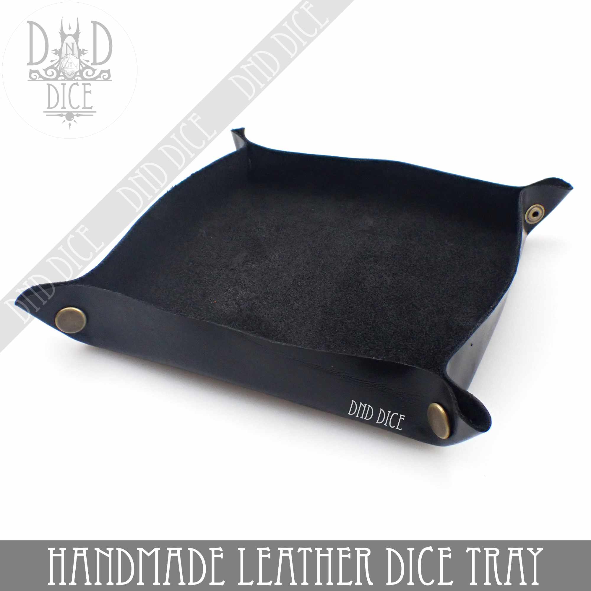 Italian Leather Dice Tray (Handmade) - Bards & Cards