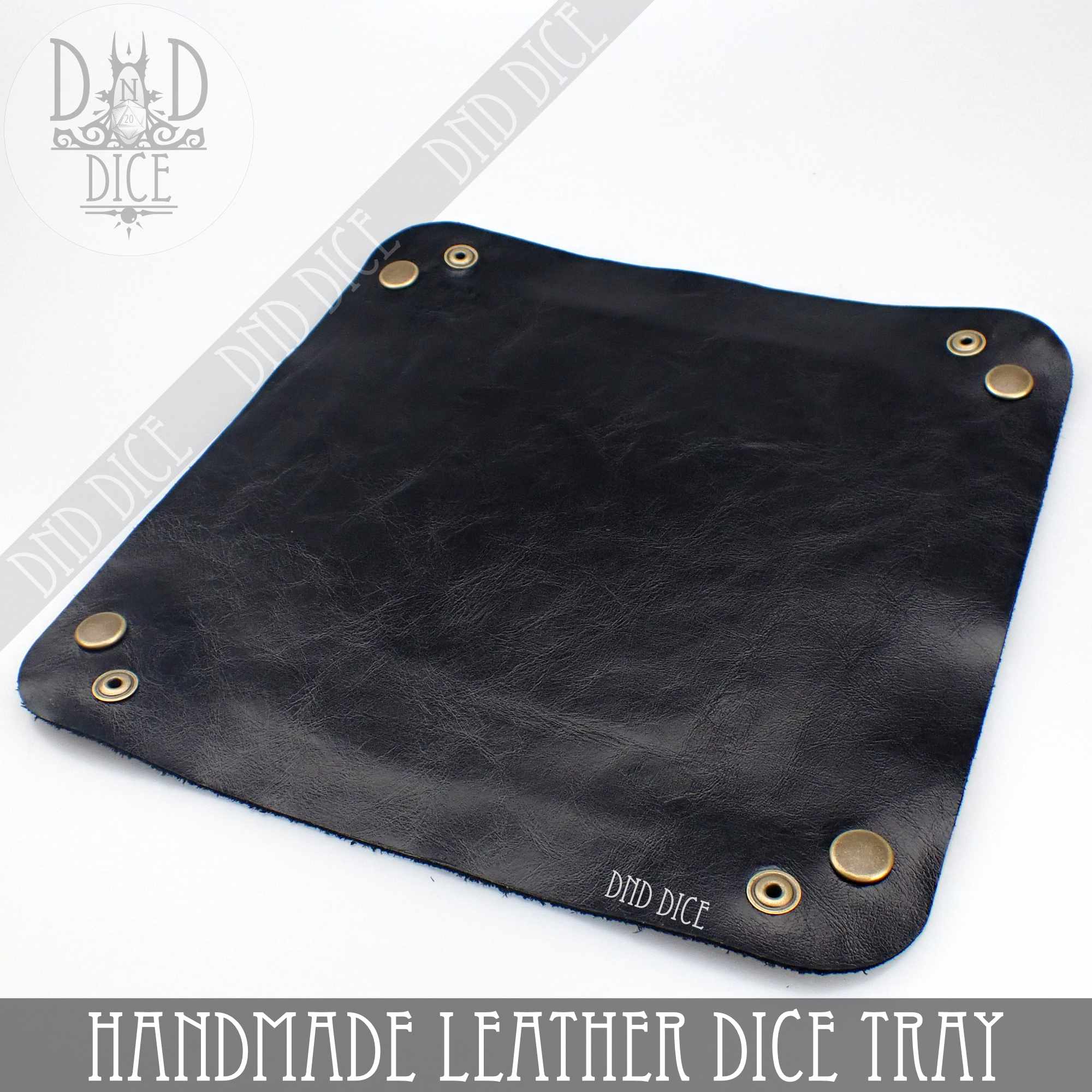 Italian Leather Dice Tray (Handmade) - Bards & Cards