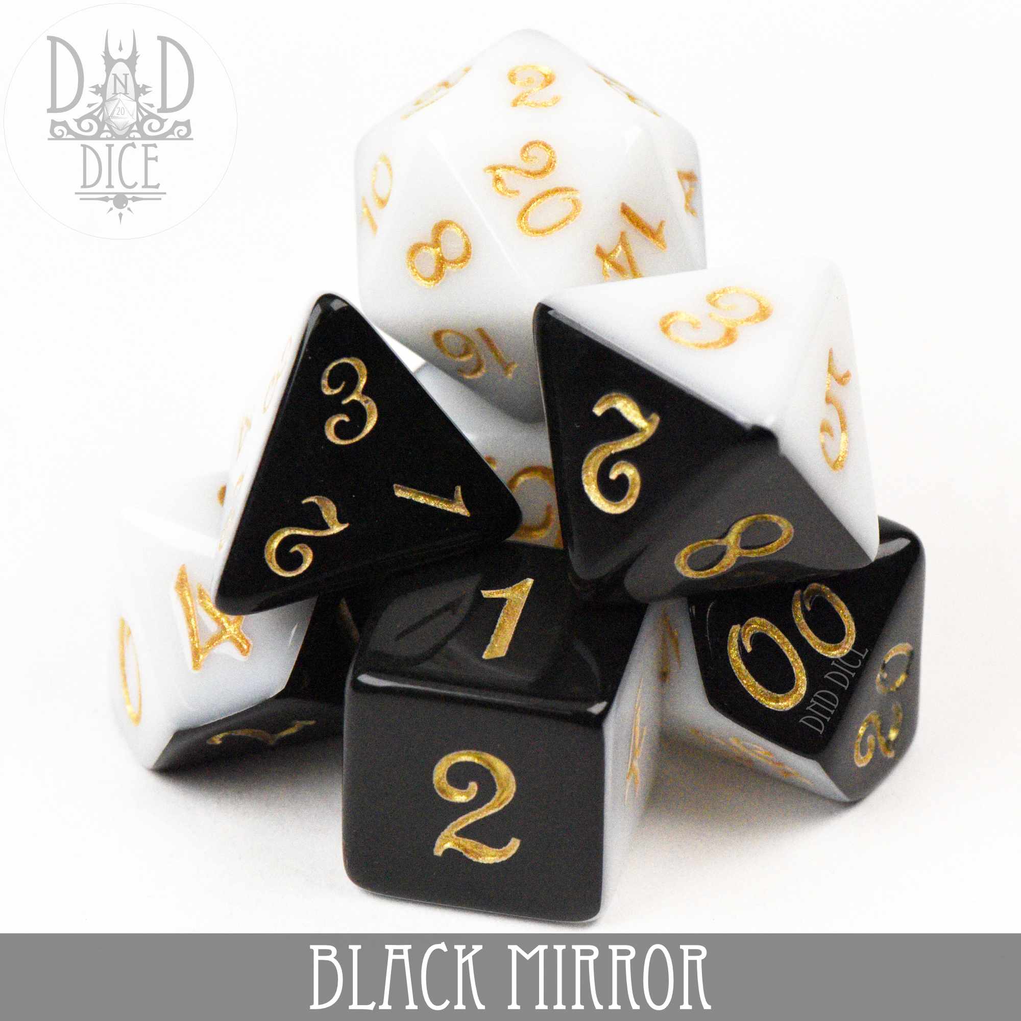 Black Mirror Dice Set - Bards & Cards