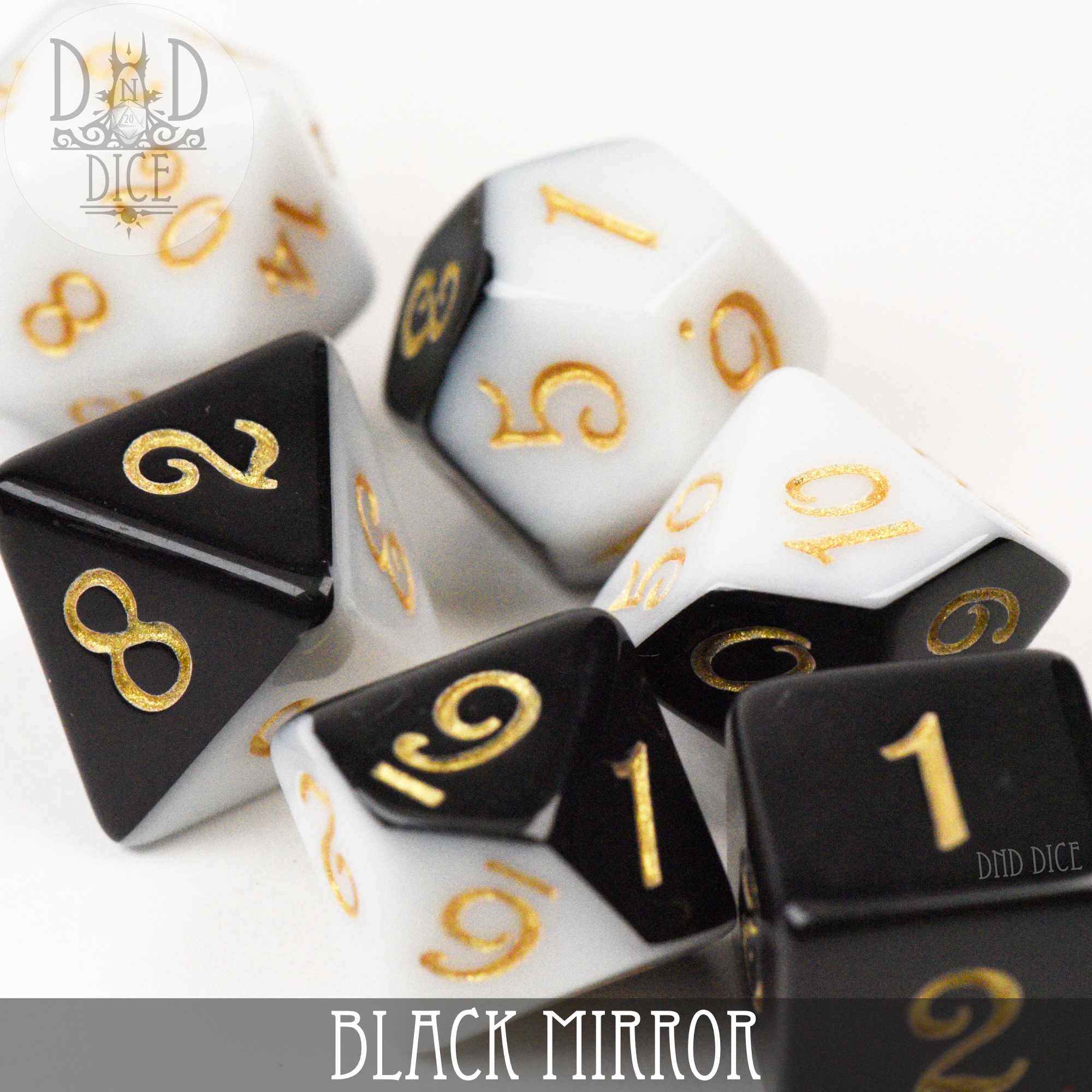 Black Mirror Dice Set - Bards & Cards