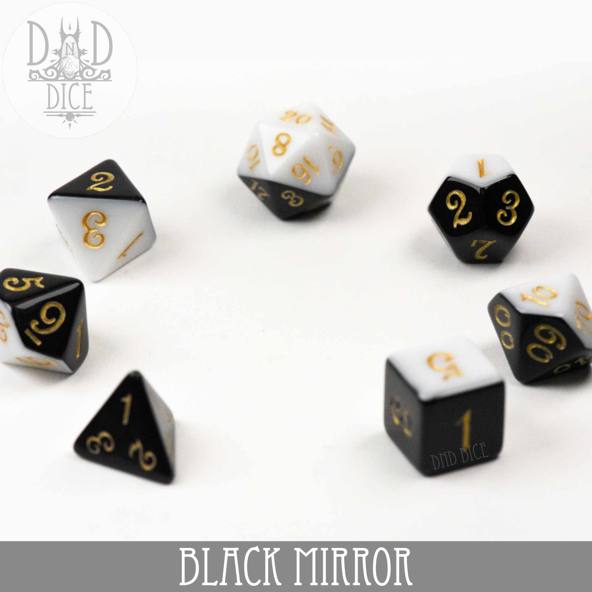 Black Mirror Dice Set - Bards & Cards