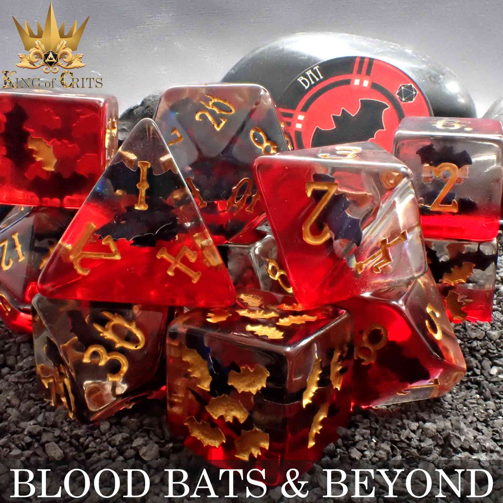 Blood Bats & Beyond 11 Dice Set - Bards & Cards