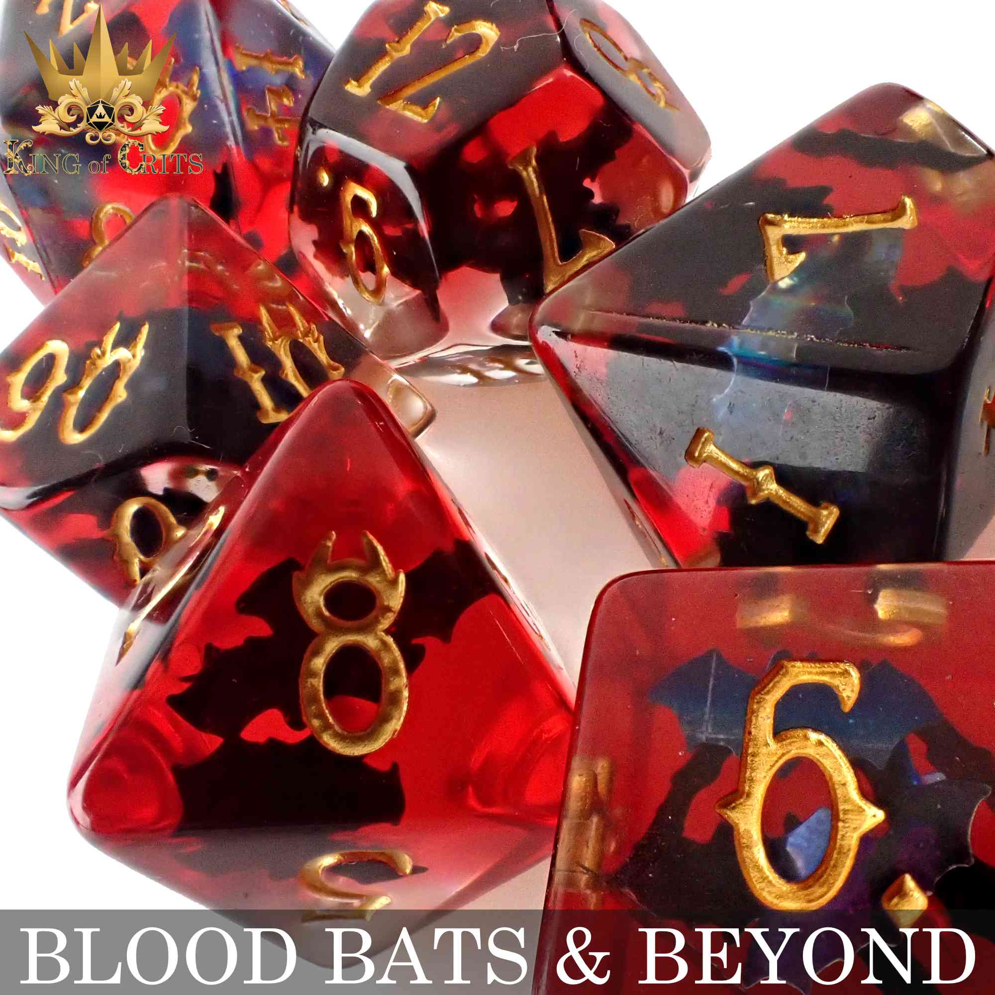 Blood Bats & Beyond 11 Dice Set - Bards & Cards