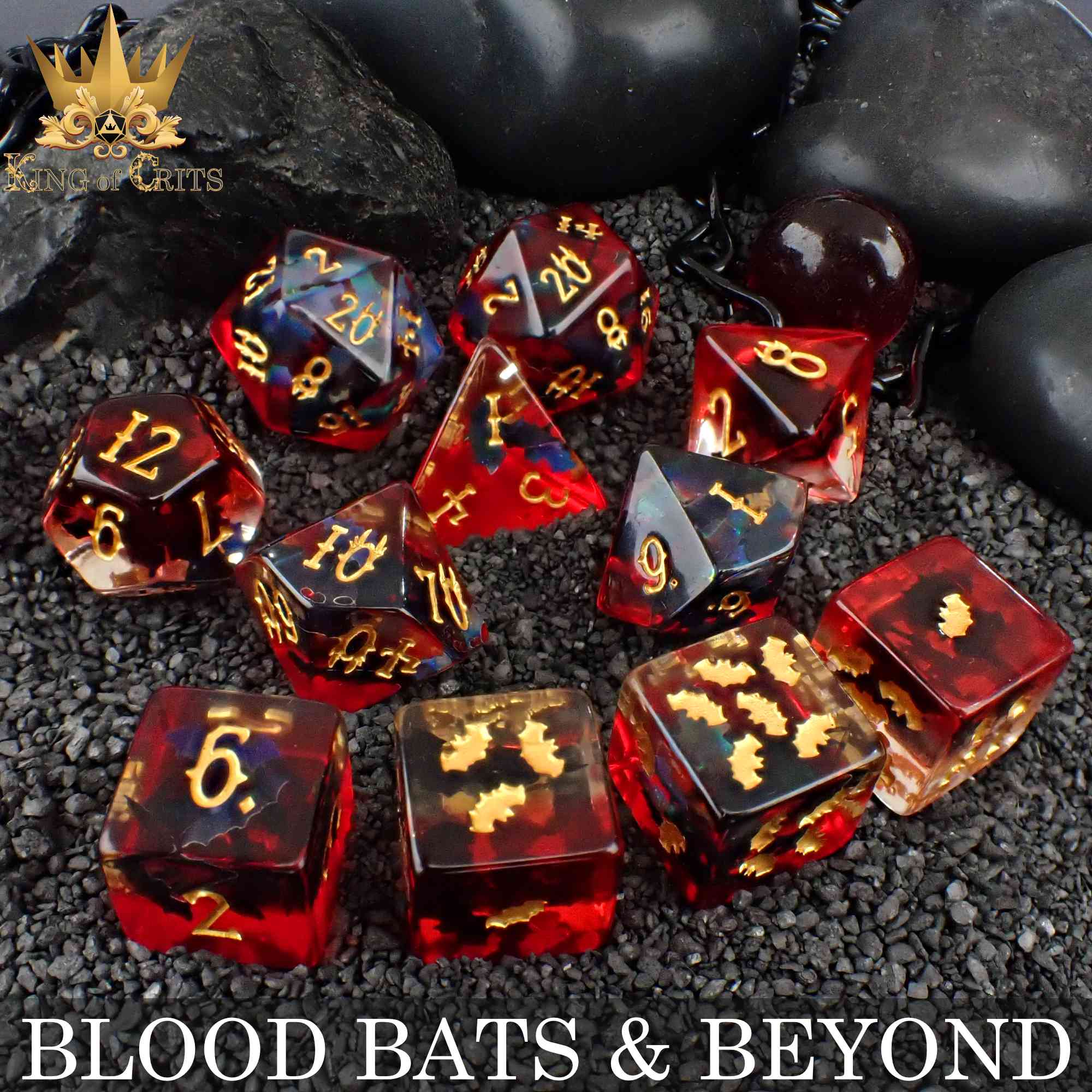 Blood Bats & Beyond 11 Dice Set - Bards & Cards