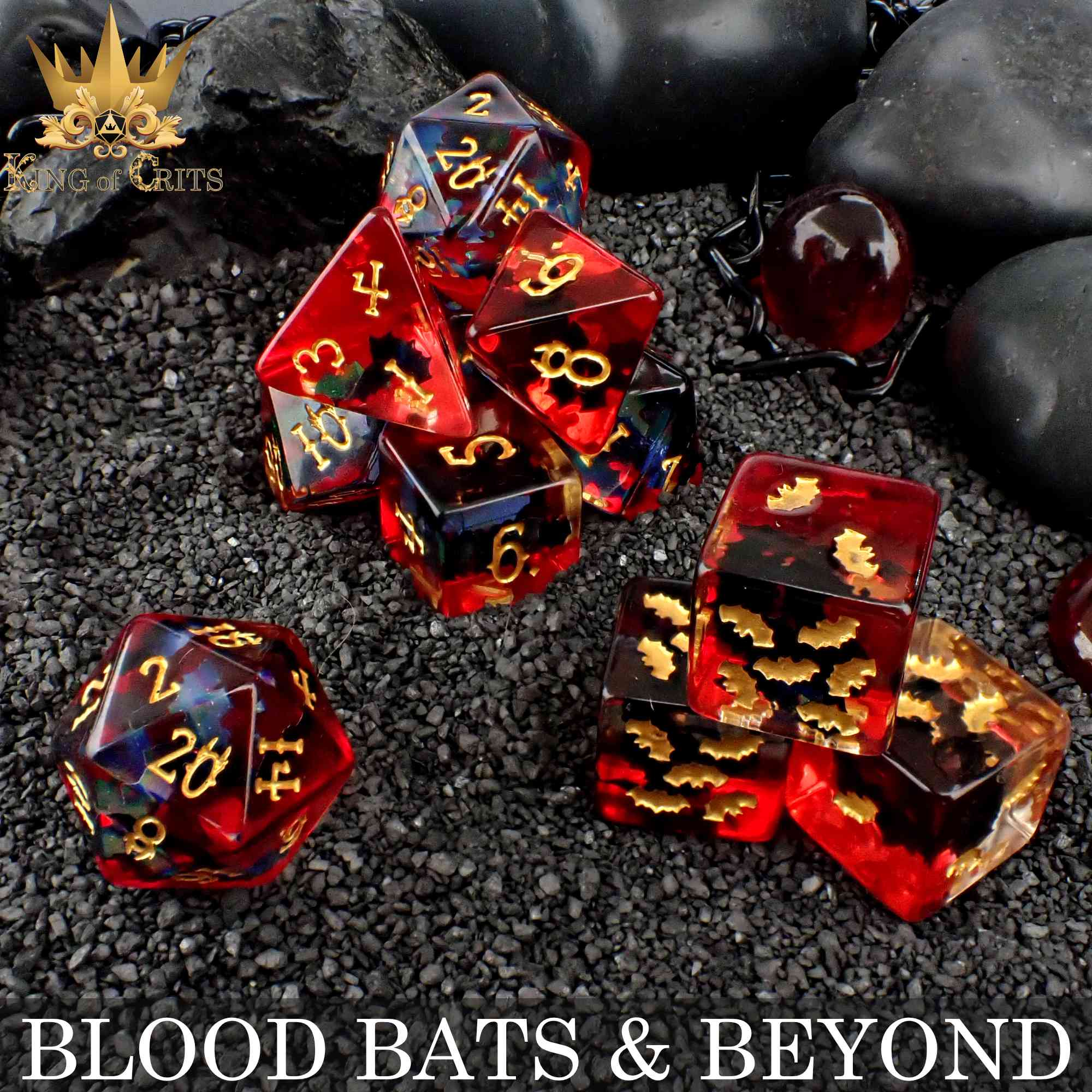 Blood Bats & Beyond 11 Dice Set - Bards & Cards