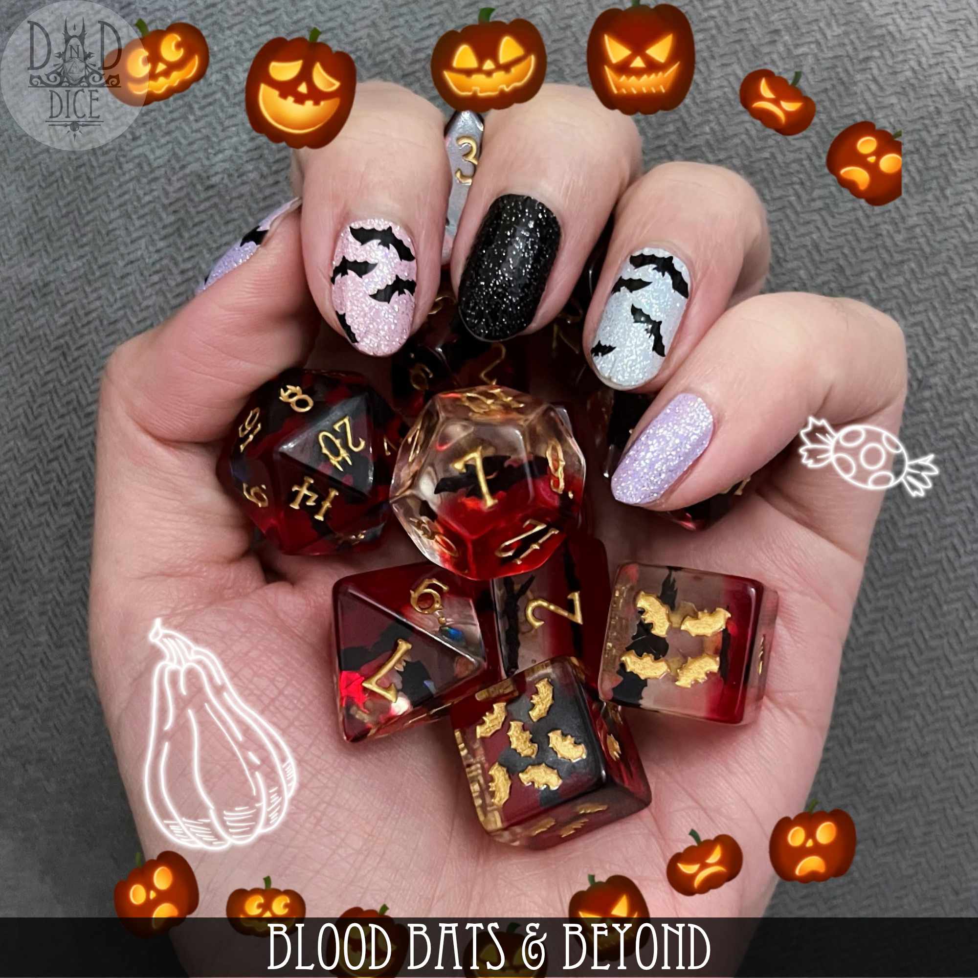 Blood Bats & Beyond 11 Dice Set - Bards & Cards