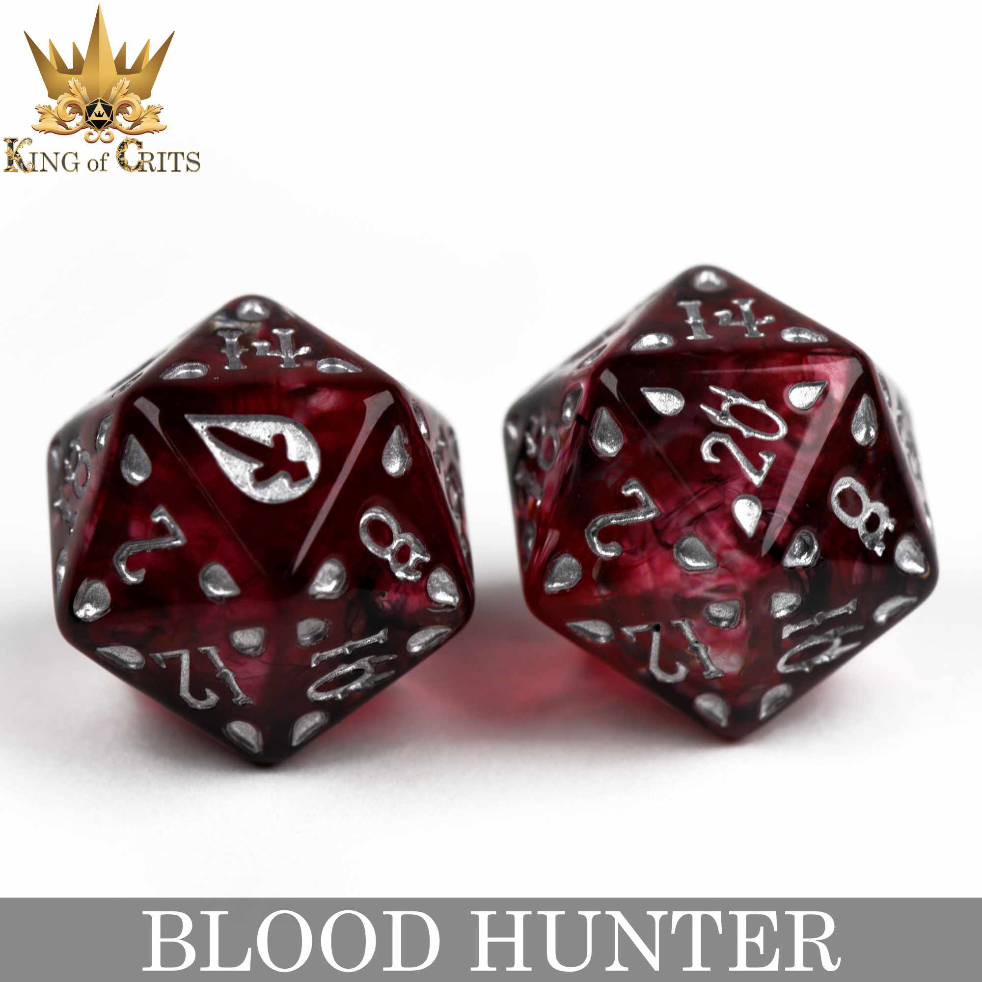 Blood Hunter 11 Dice Set - Bards & Cards